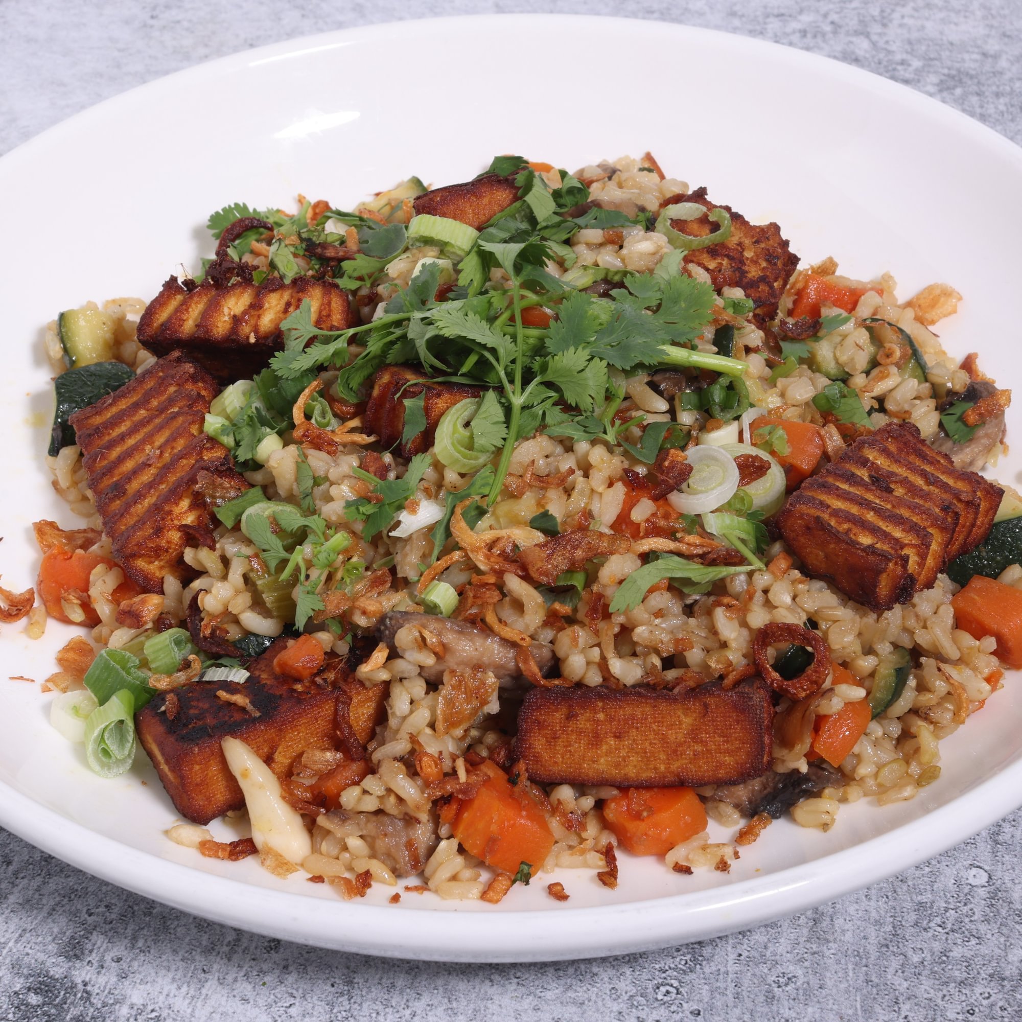 Organic Garlic Tofu Fried Rice
