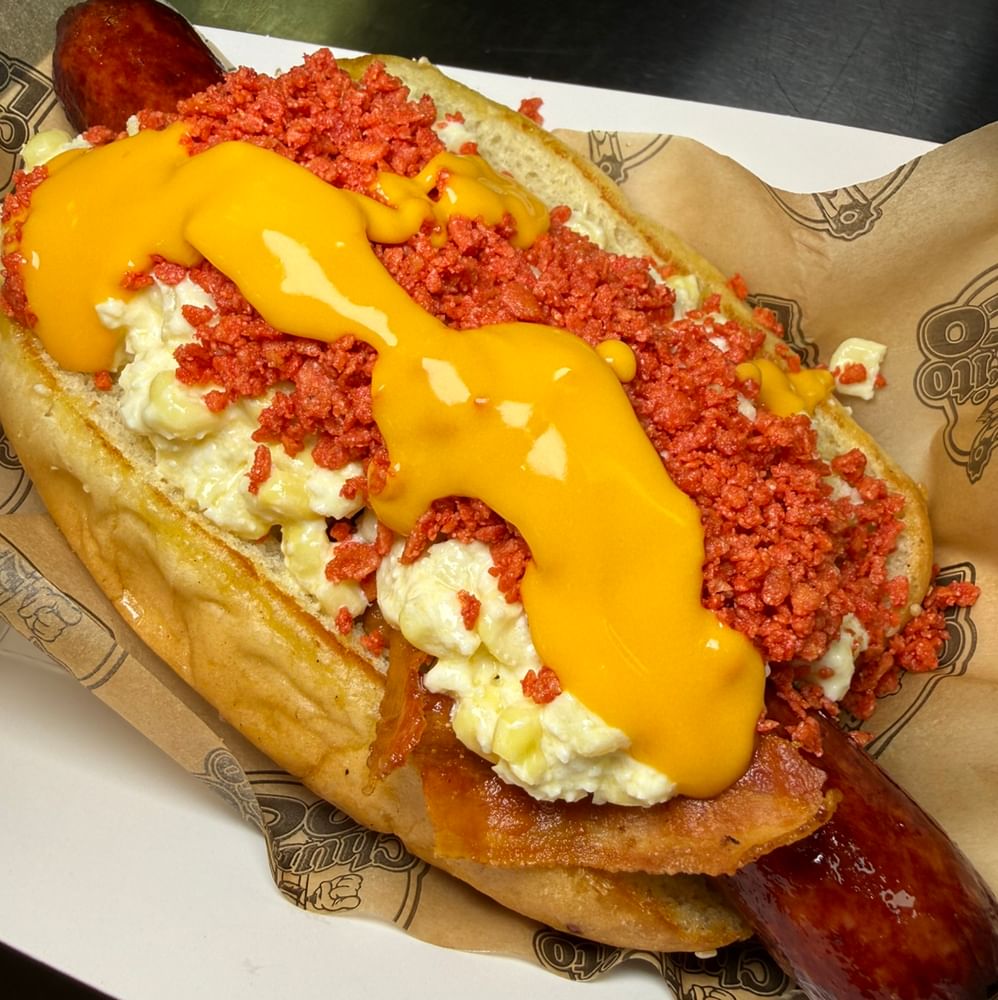 Takis Elote Dog