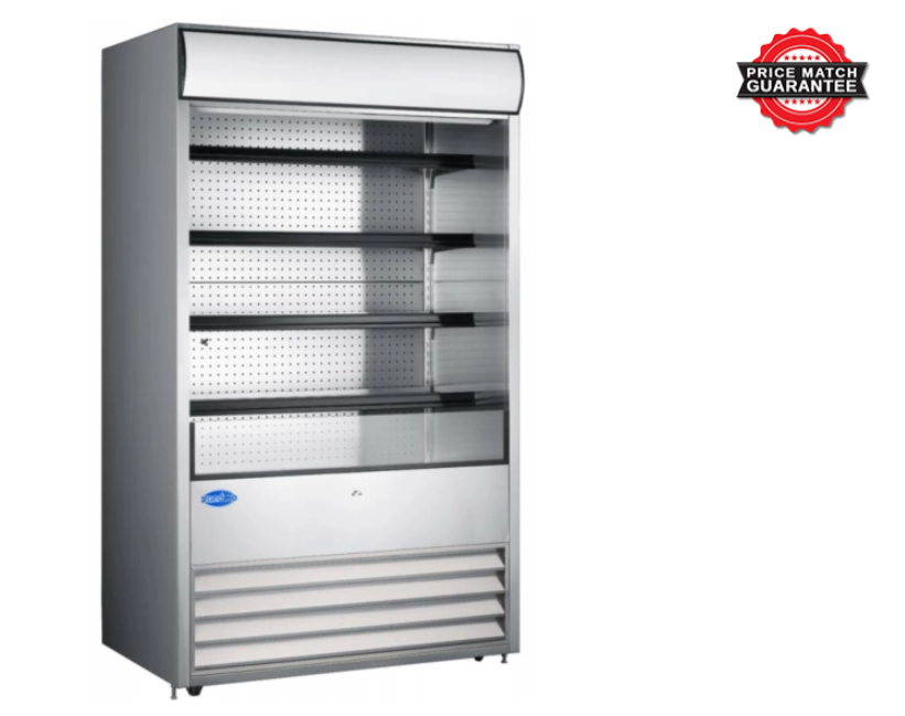 Zanduco 48" Grab-and-Go Open Stainless Steel Refrigerated Floor Self-Serve Display Case with 700L