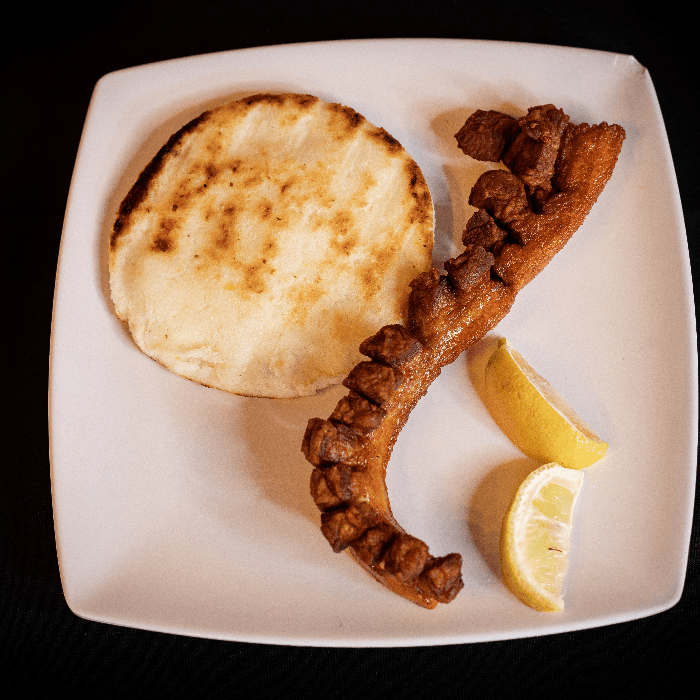 Cheese Arepa & Pork Skin