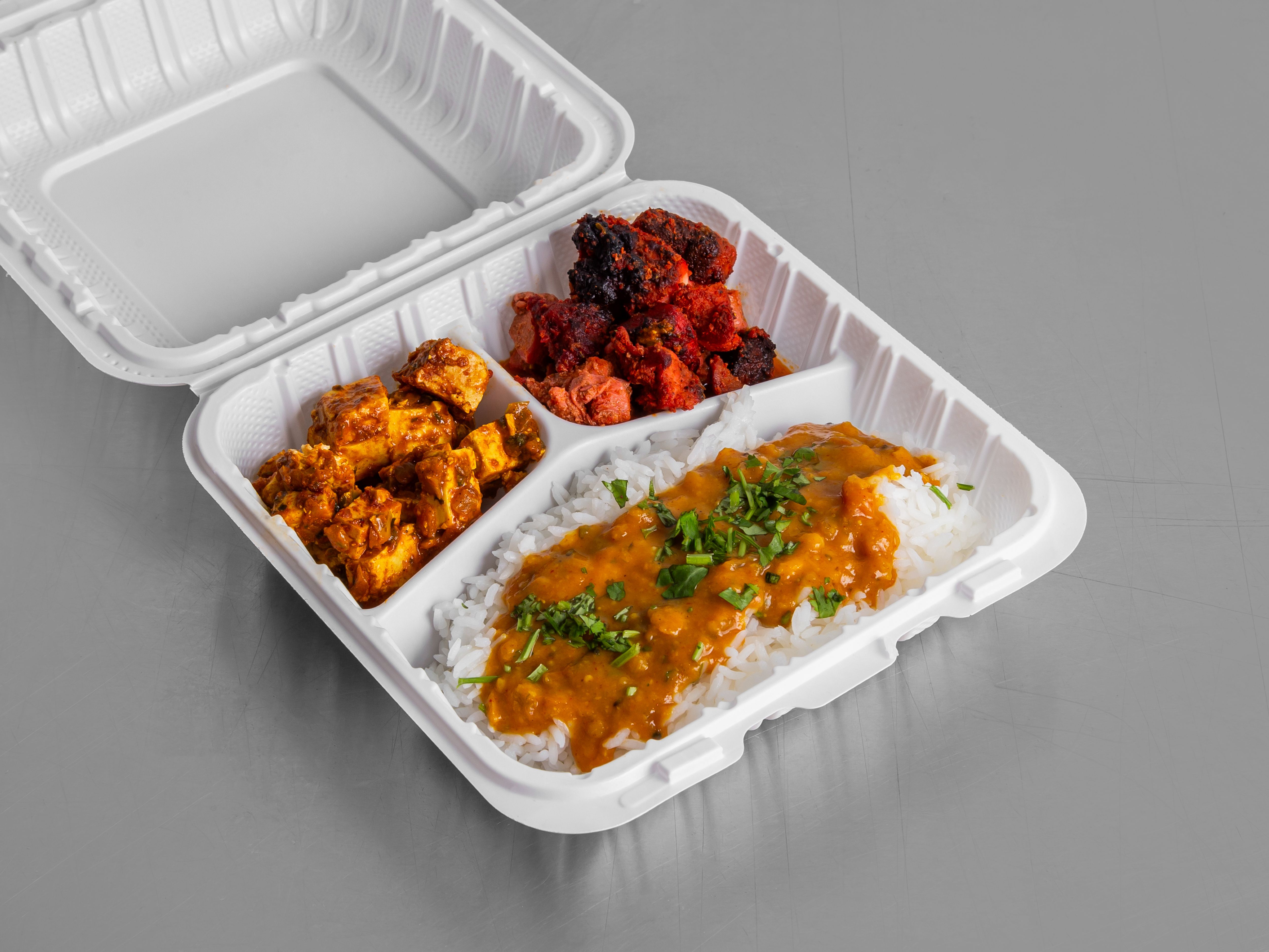 Dal Rice and 2 Side Items