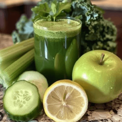 Cucumber, Apple, Lime, Herbs & Spices