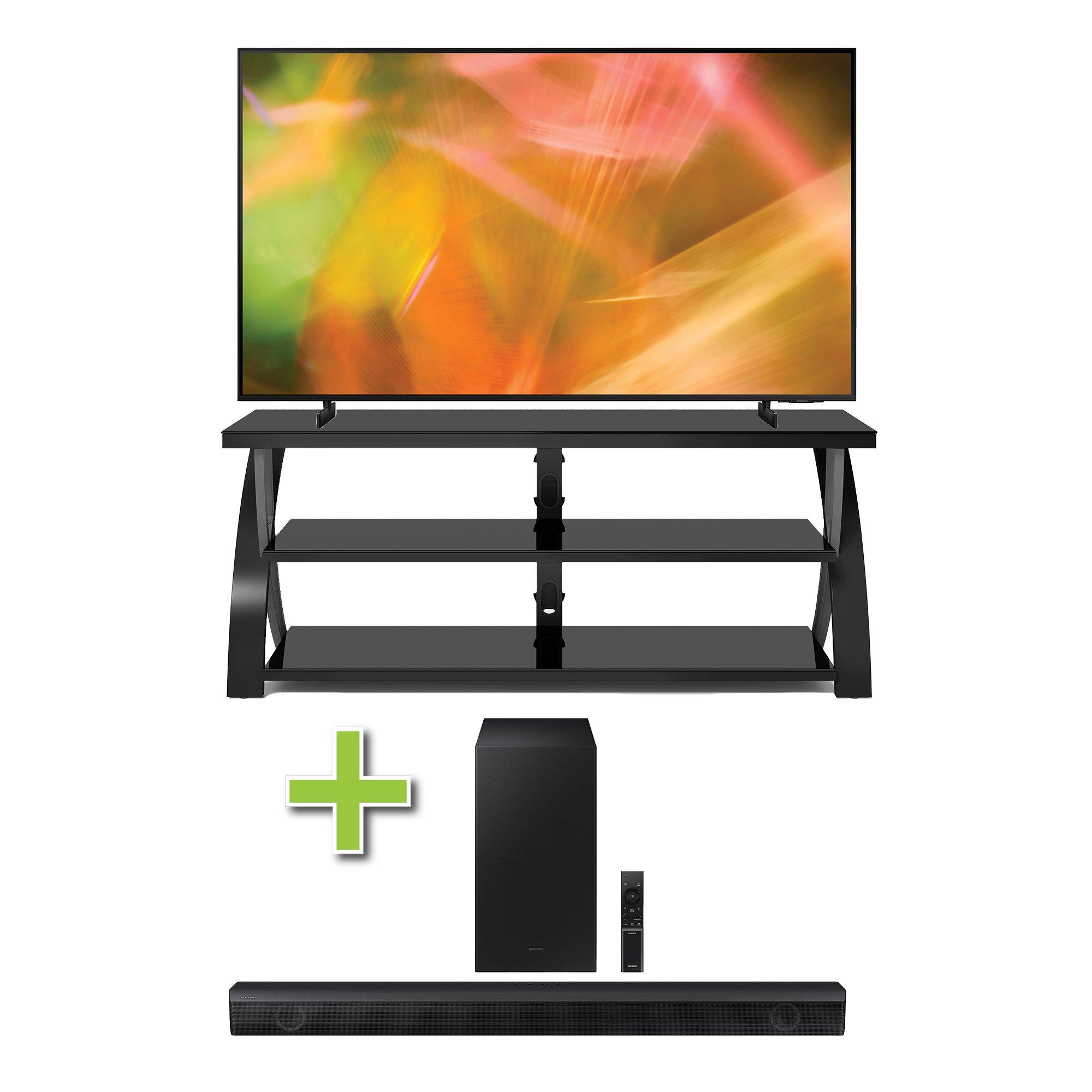 50" Samsung TV w/ Soundbar & TV Stand