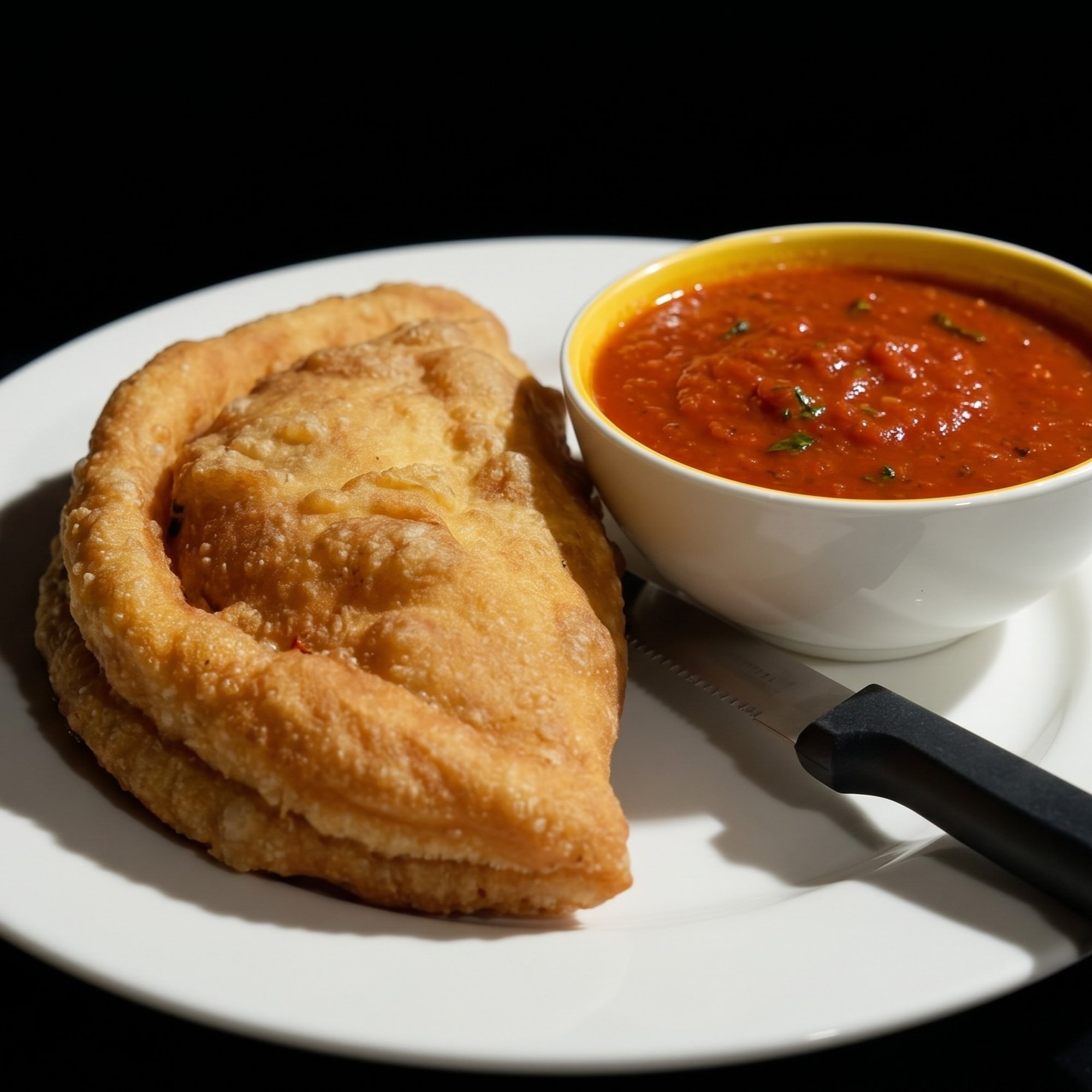 Fried Meat Calzone (pepperoni & sausage)