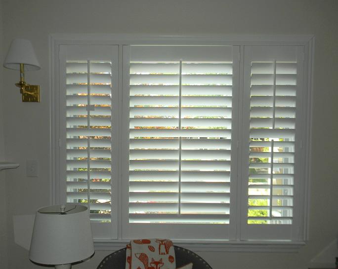 Plantation Shutters by Budget Blinds of Arlington & Alexandria are designed with functional louvers in a range of different blade sizes, allowing you to easily control lighting, privacy, and airflow in any room. Their classic design and timeless style pair beautifully with nearly any interior design