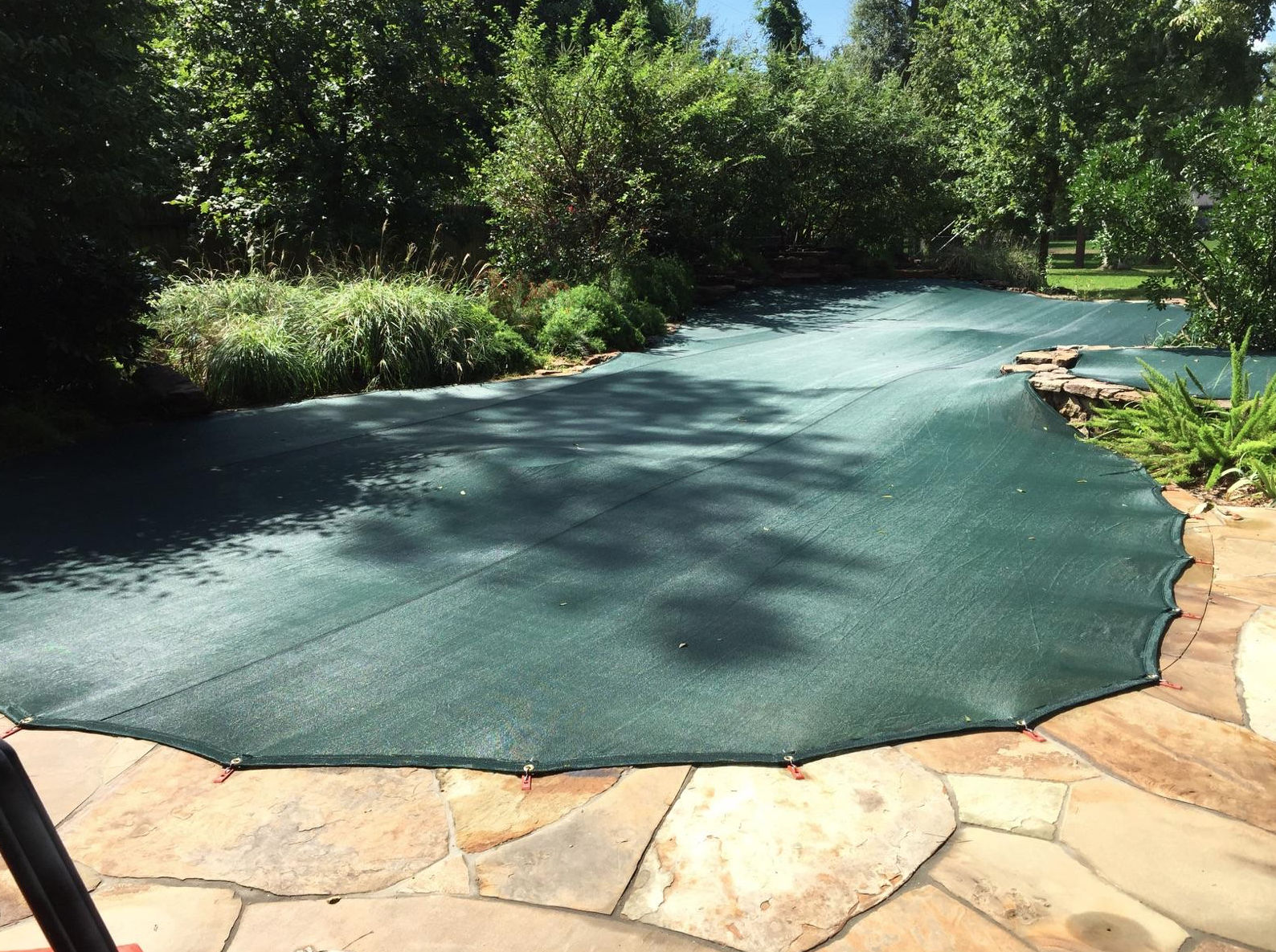 The Katchaleaf winter pool leaf cover keeps your pool looking great over the off-season.