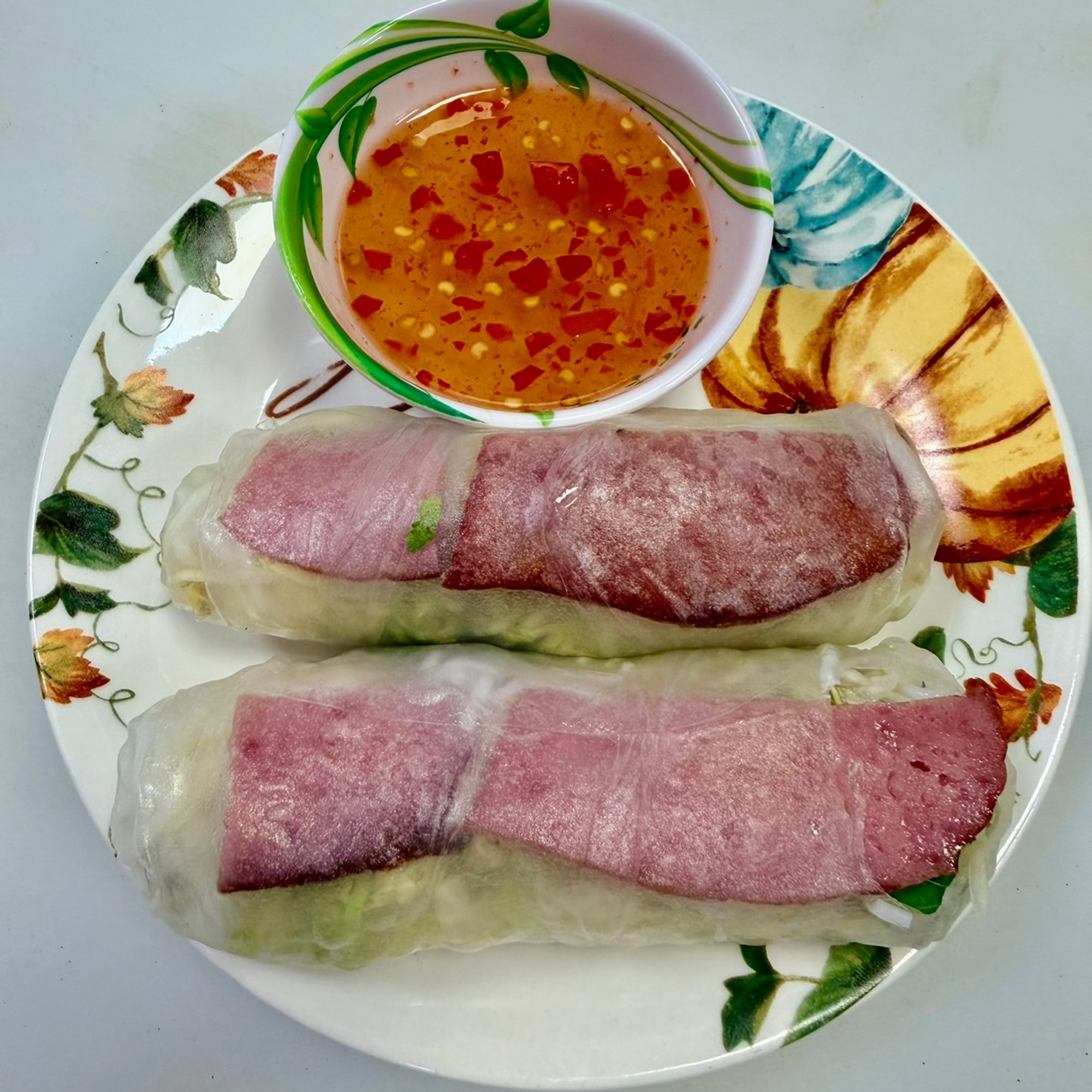 2B. Gỏi Cuốn Nem Nướng (Ground Pork Sausage Spring Rolls)