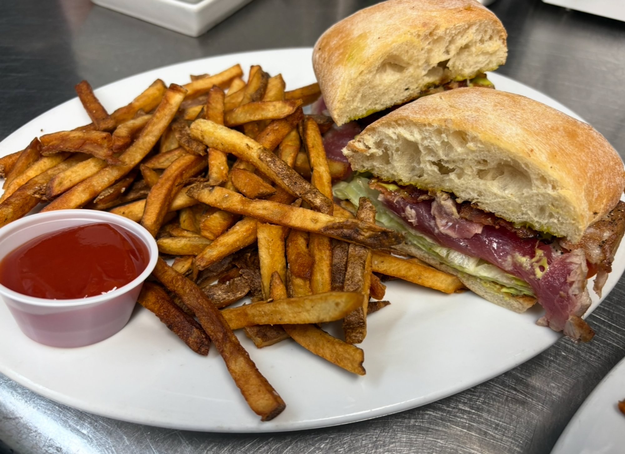 Seared Tuna BLT Sandwich