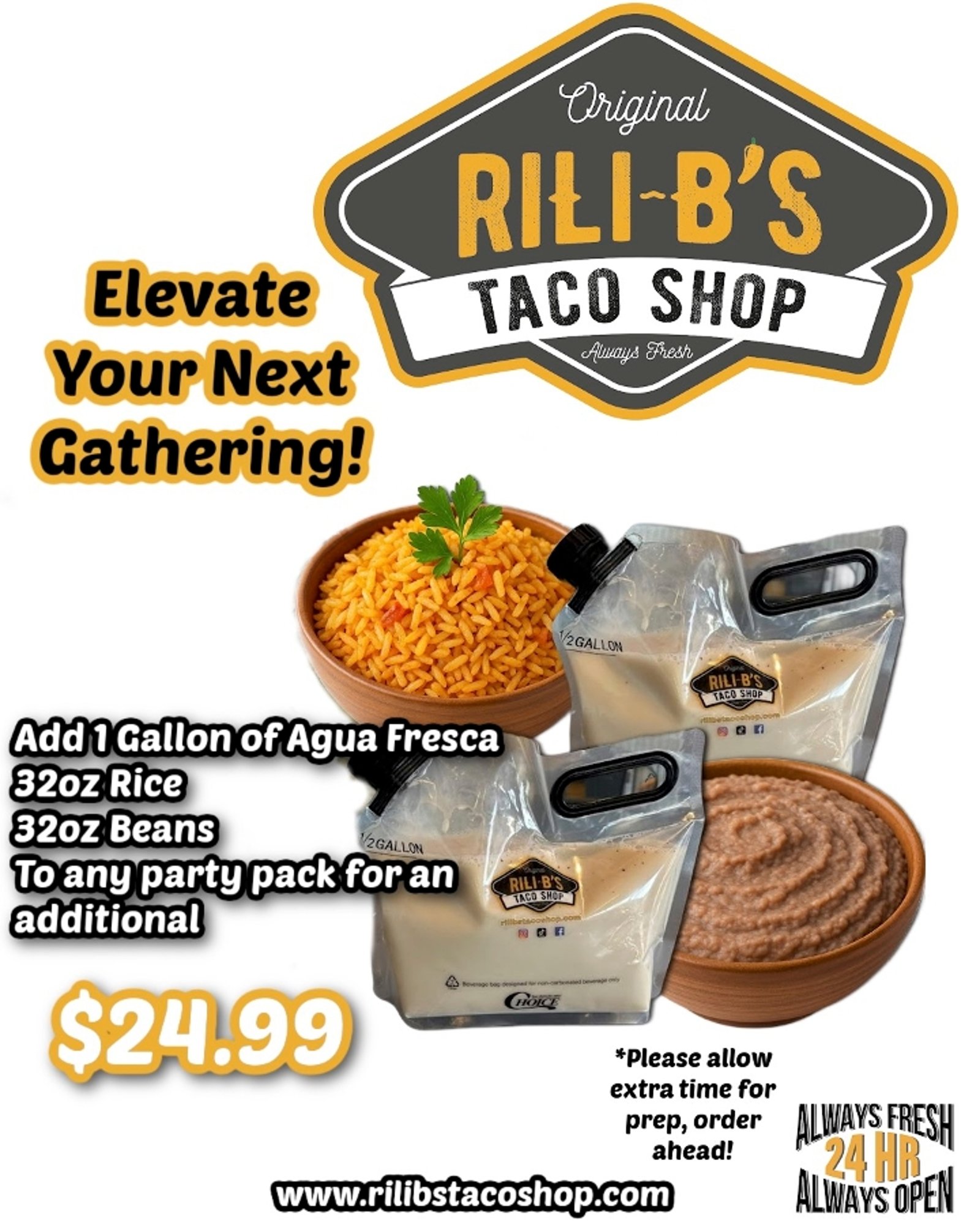 Rice, Beans & Agua Fresca Bundle
