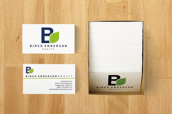 Business card orders start at 100 cards.