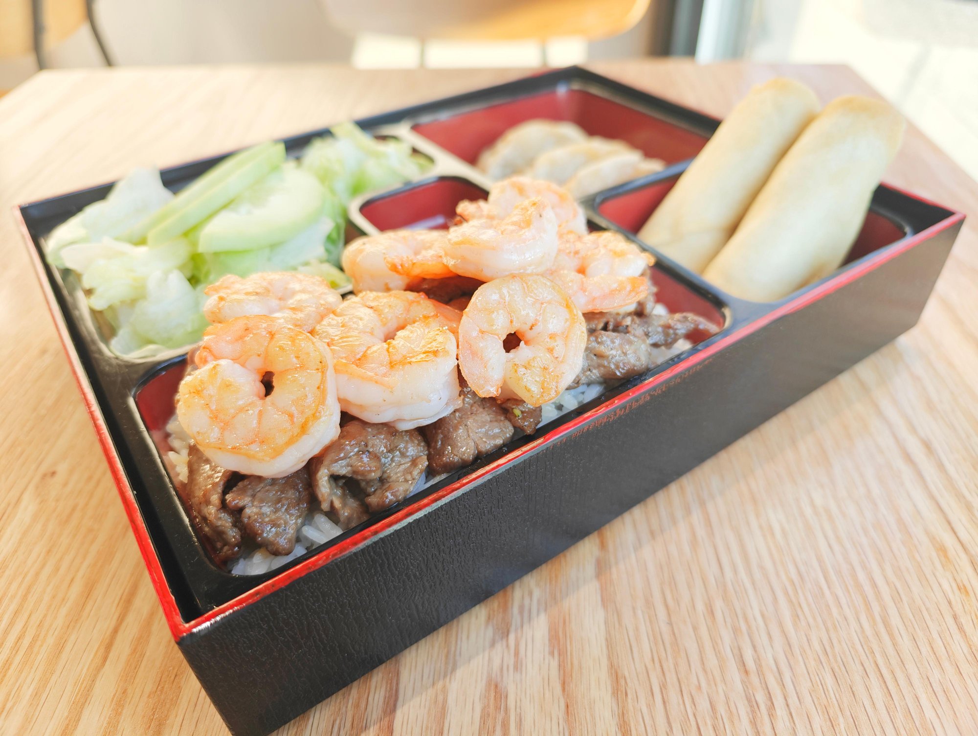 Beef & Shrimp Bento