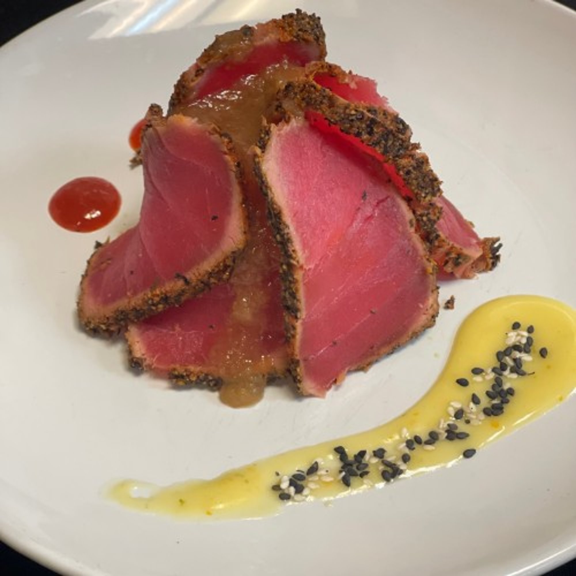 Dinner Pepper-Seared Tuna Plate