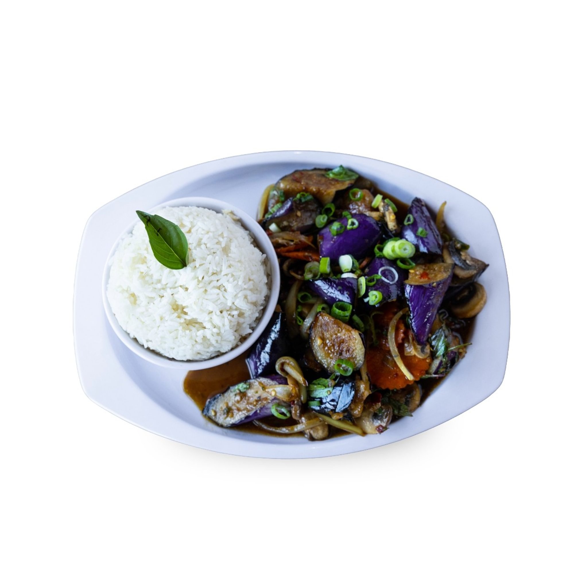 Eggplant with Basil & Chili