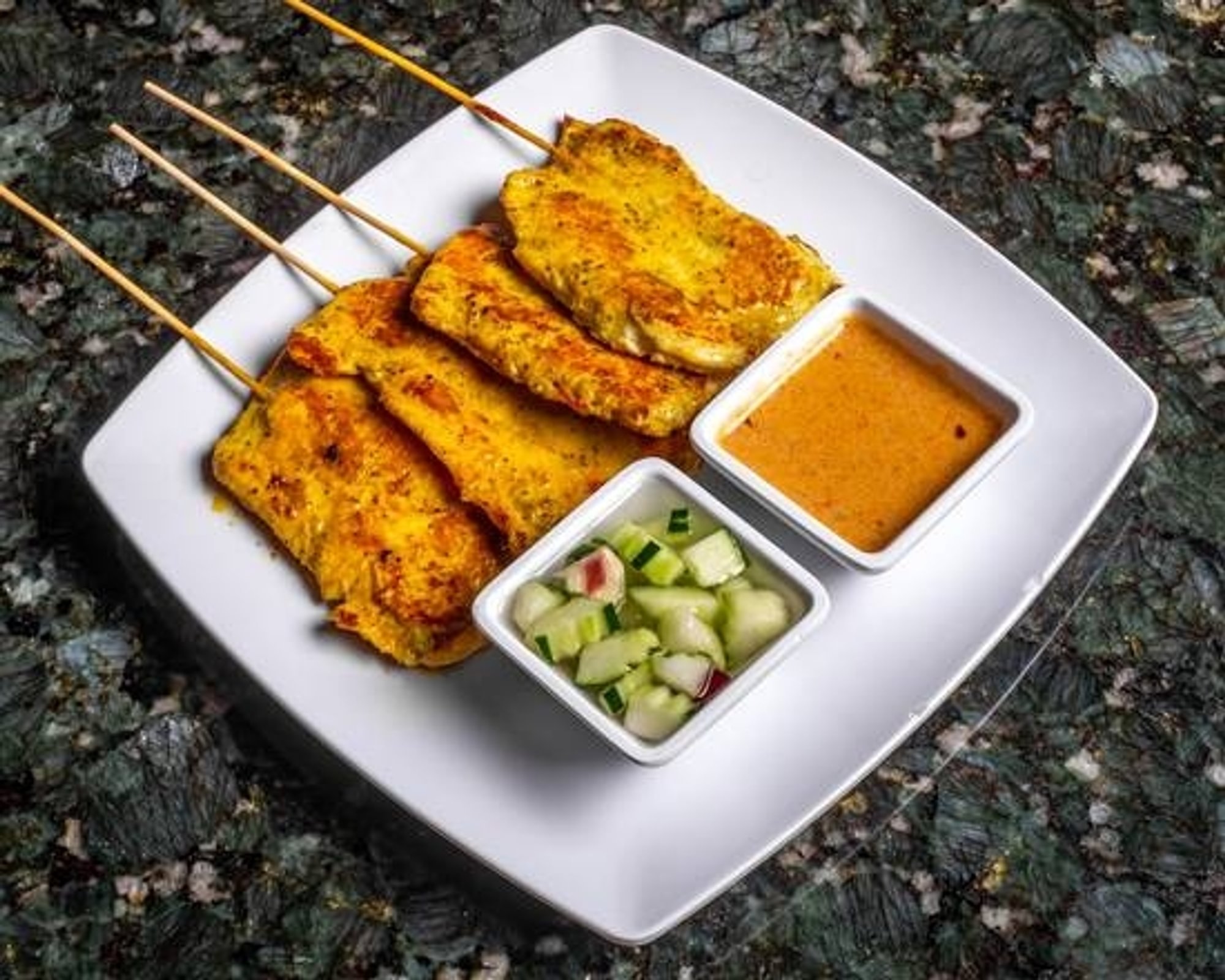 12 each Chicken Sate.