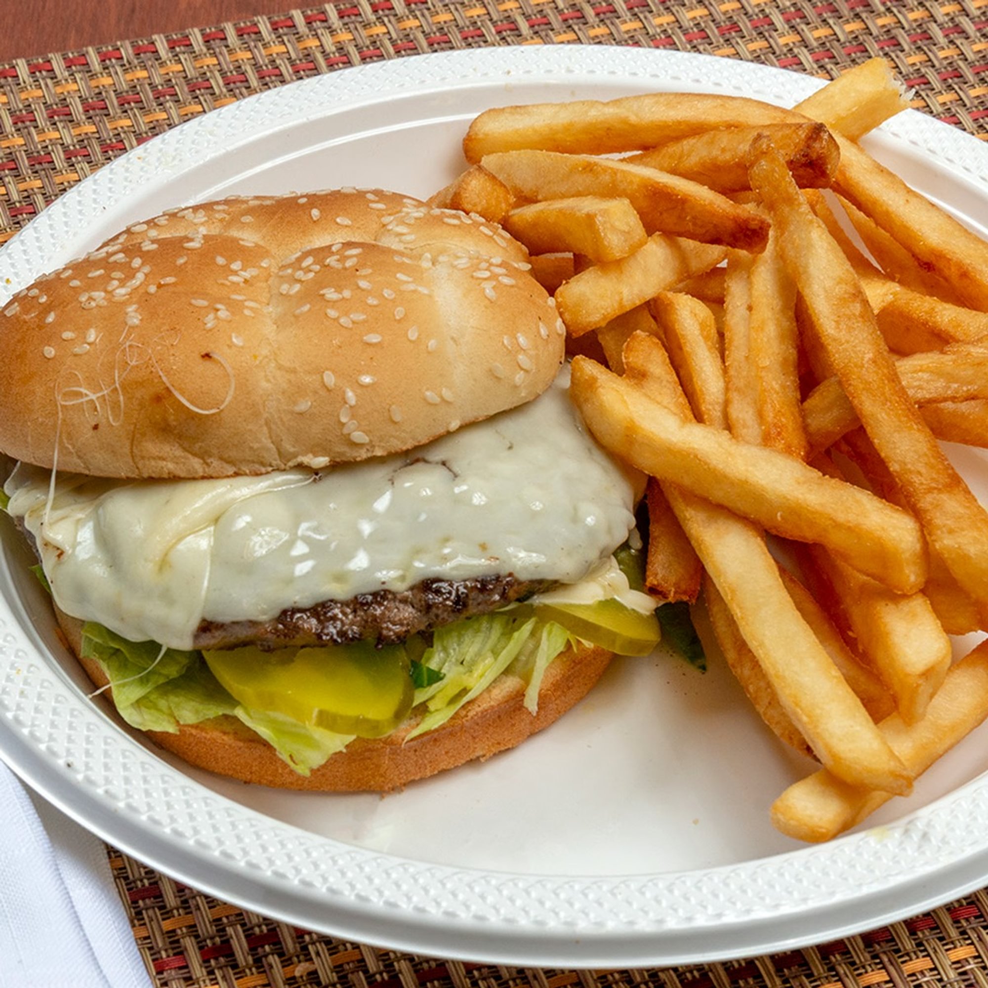 Burger & 5 Pcs. Wings Combo