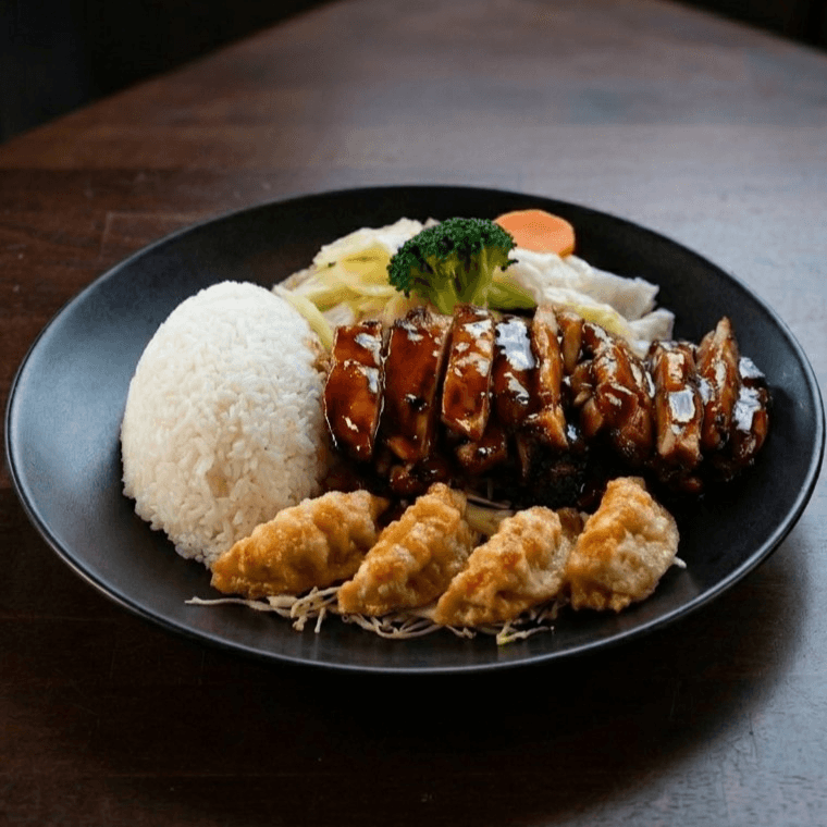 Teriyaki Chicken with Gyoza