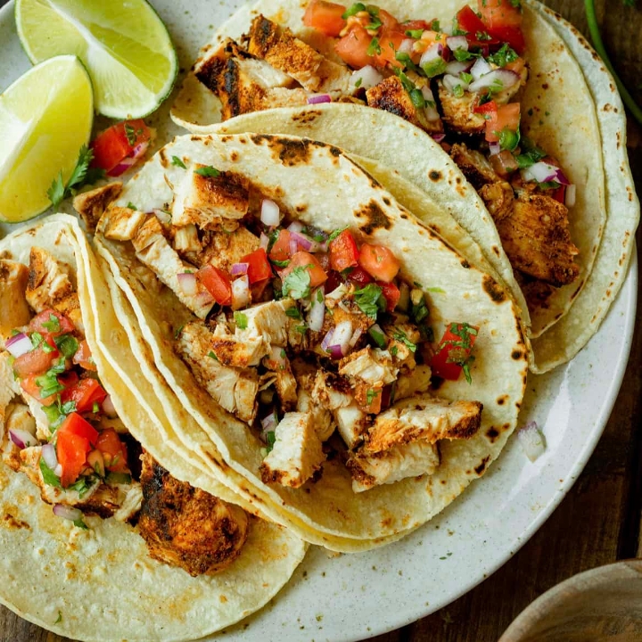 CHICKEN TACOS AL-PASTOR (2pc)