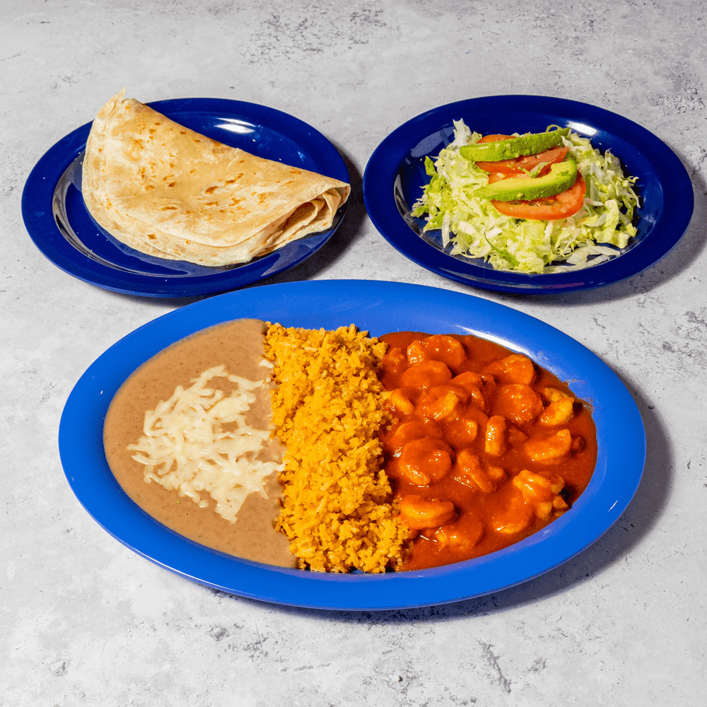 Camarones a La Diabla Plate