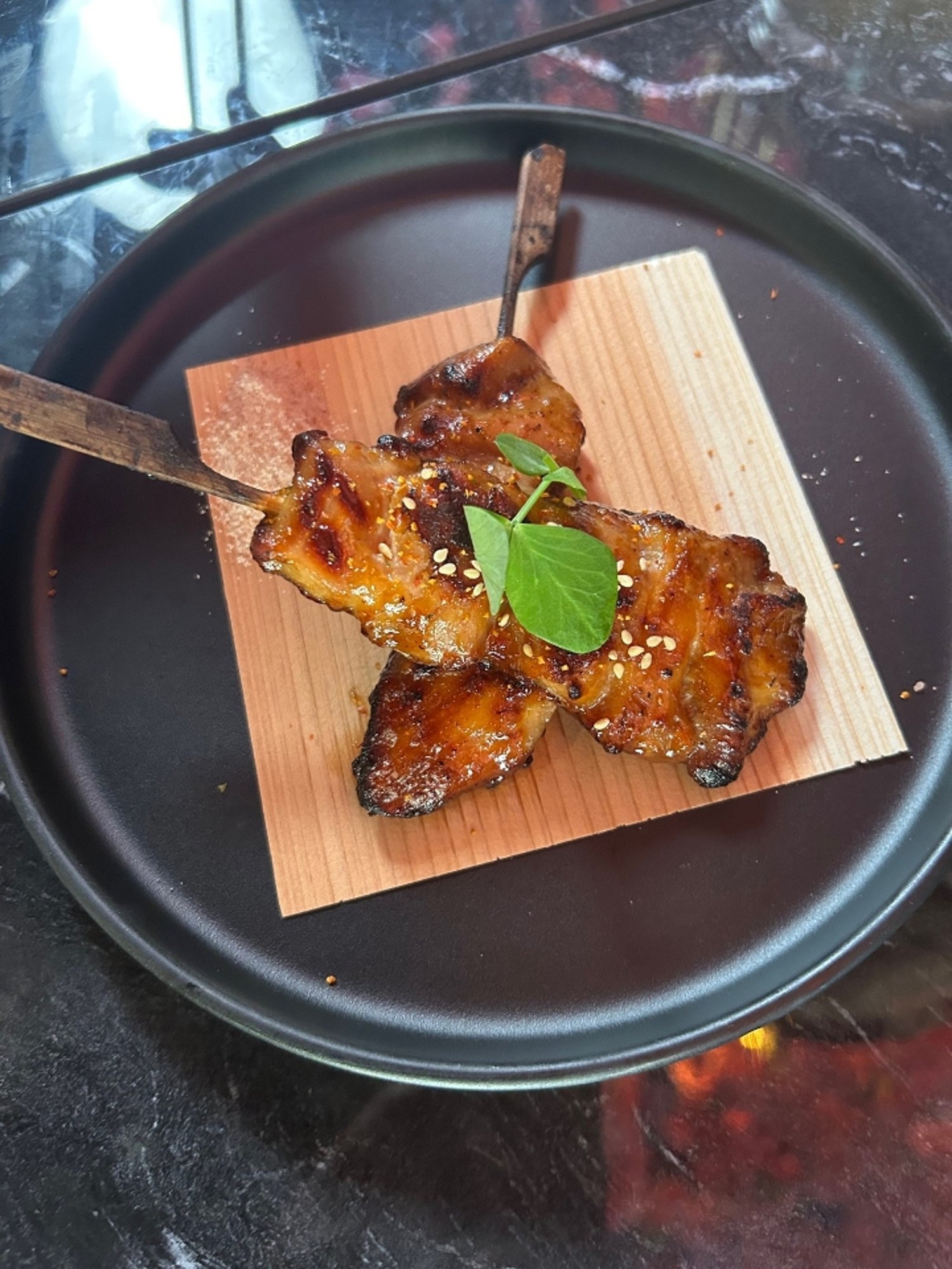 Chicken Momo Skewer