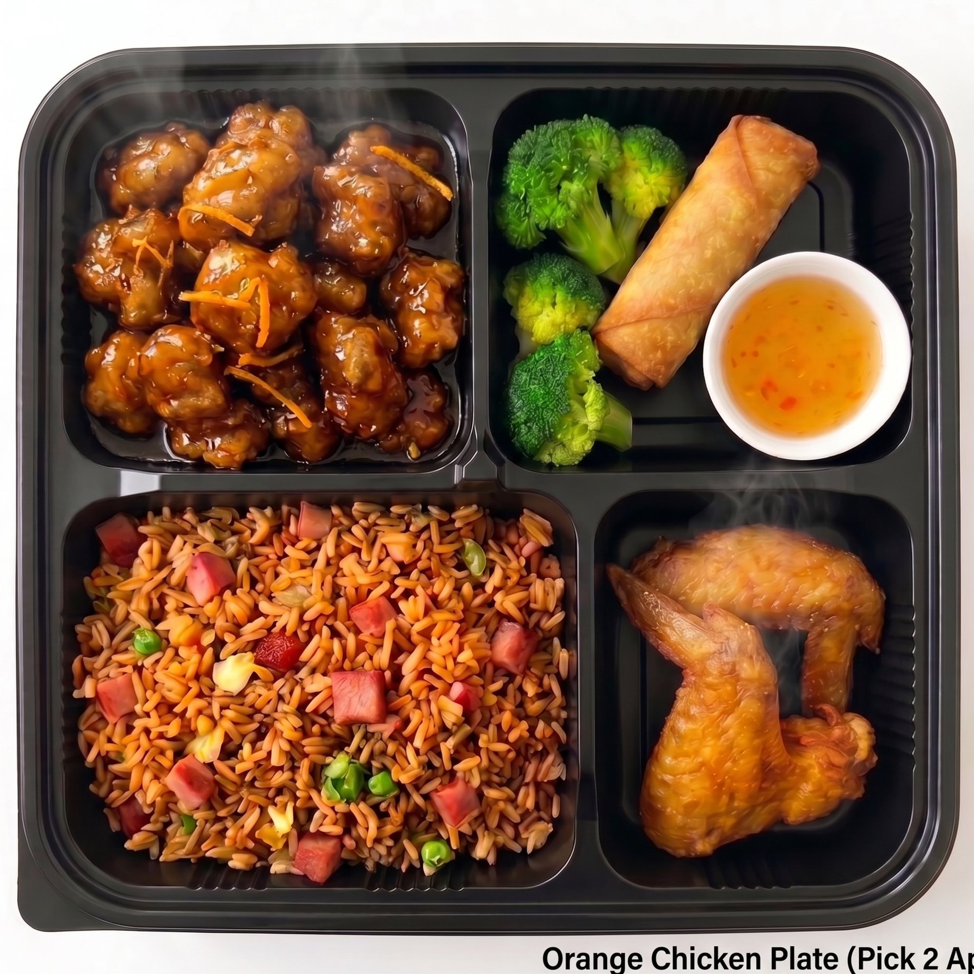 Orange Chicken Plate (Pick 2 Appetizer)