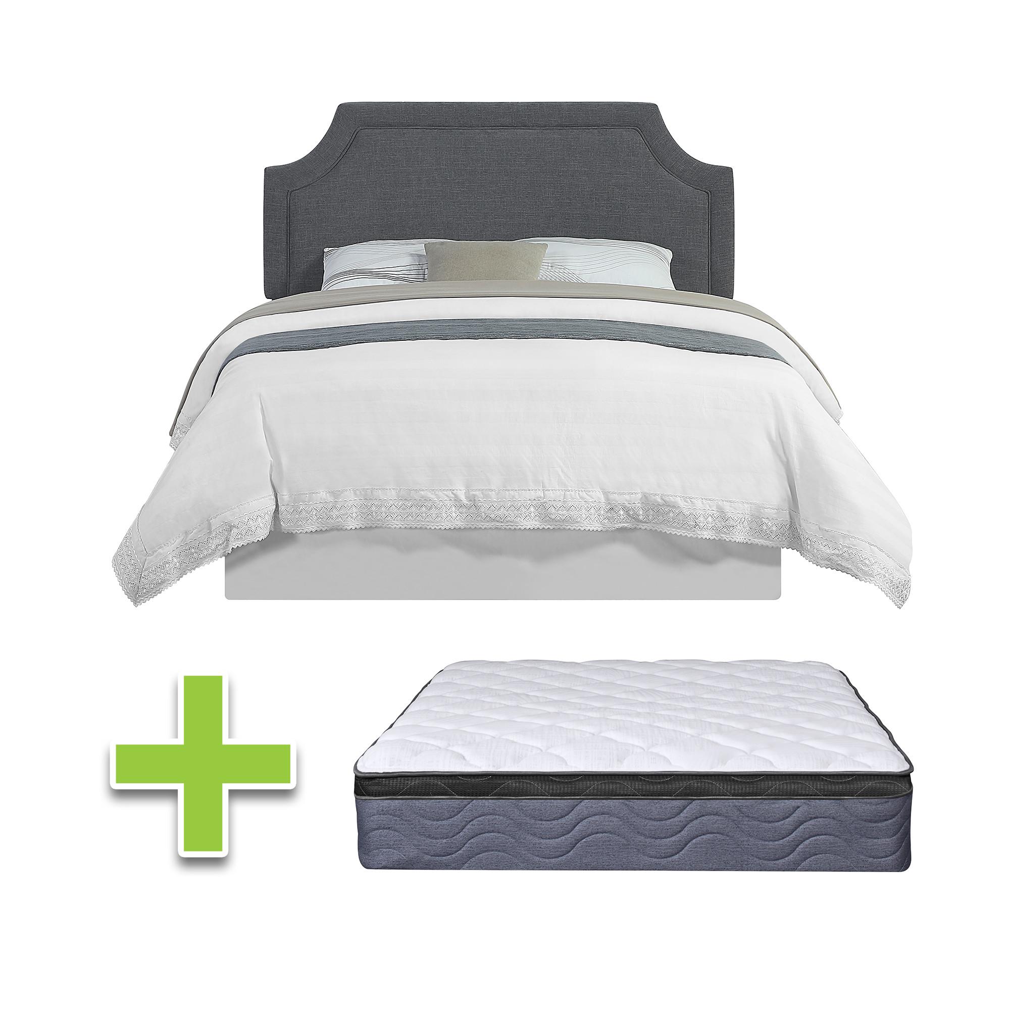 Full Elena Bed w/12" Medium Mattress & 9" Foundation