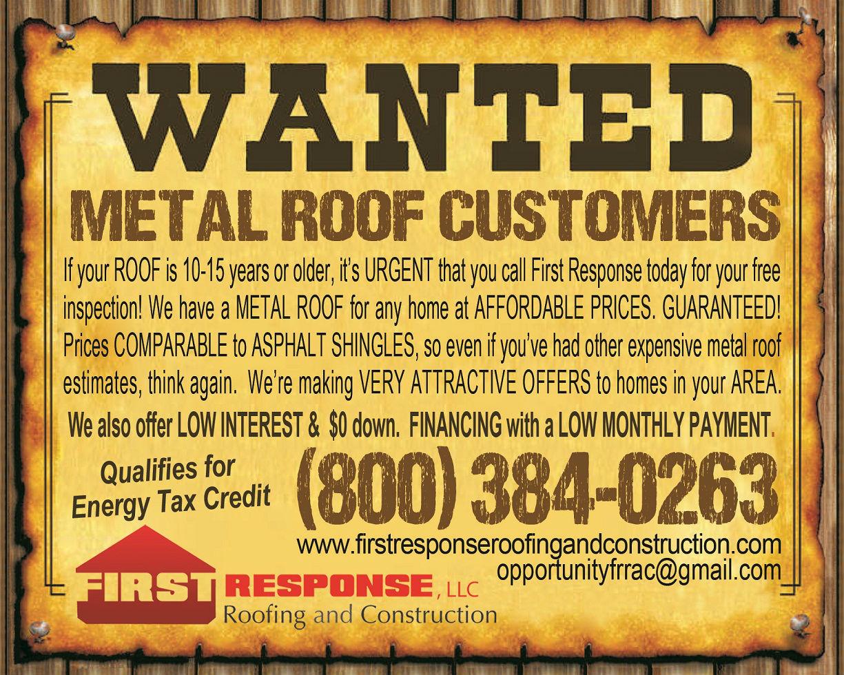 First Response Roofing and Construction, LLC Logo