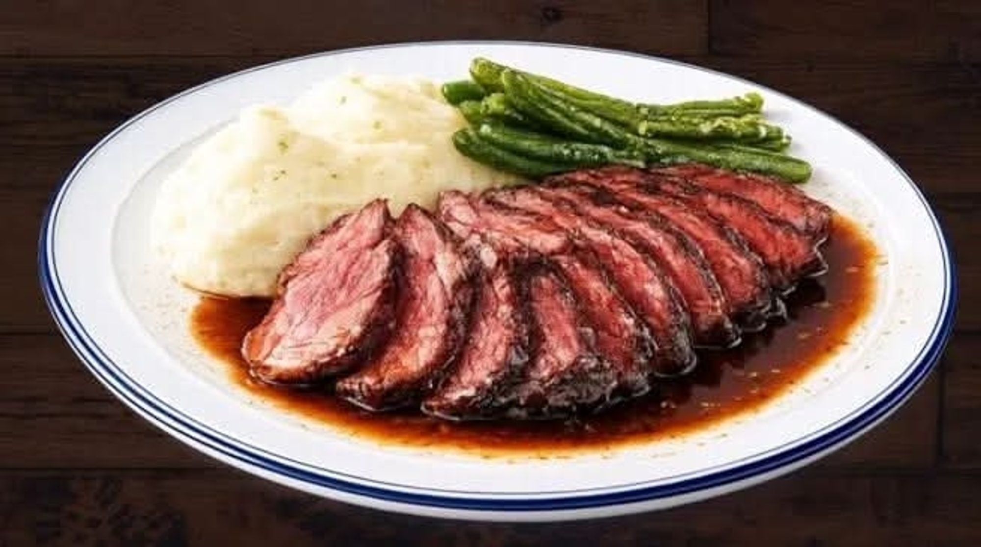 Grilled Steak with Mashed Potatoes & Asparagus
