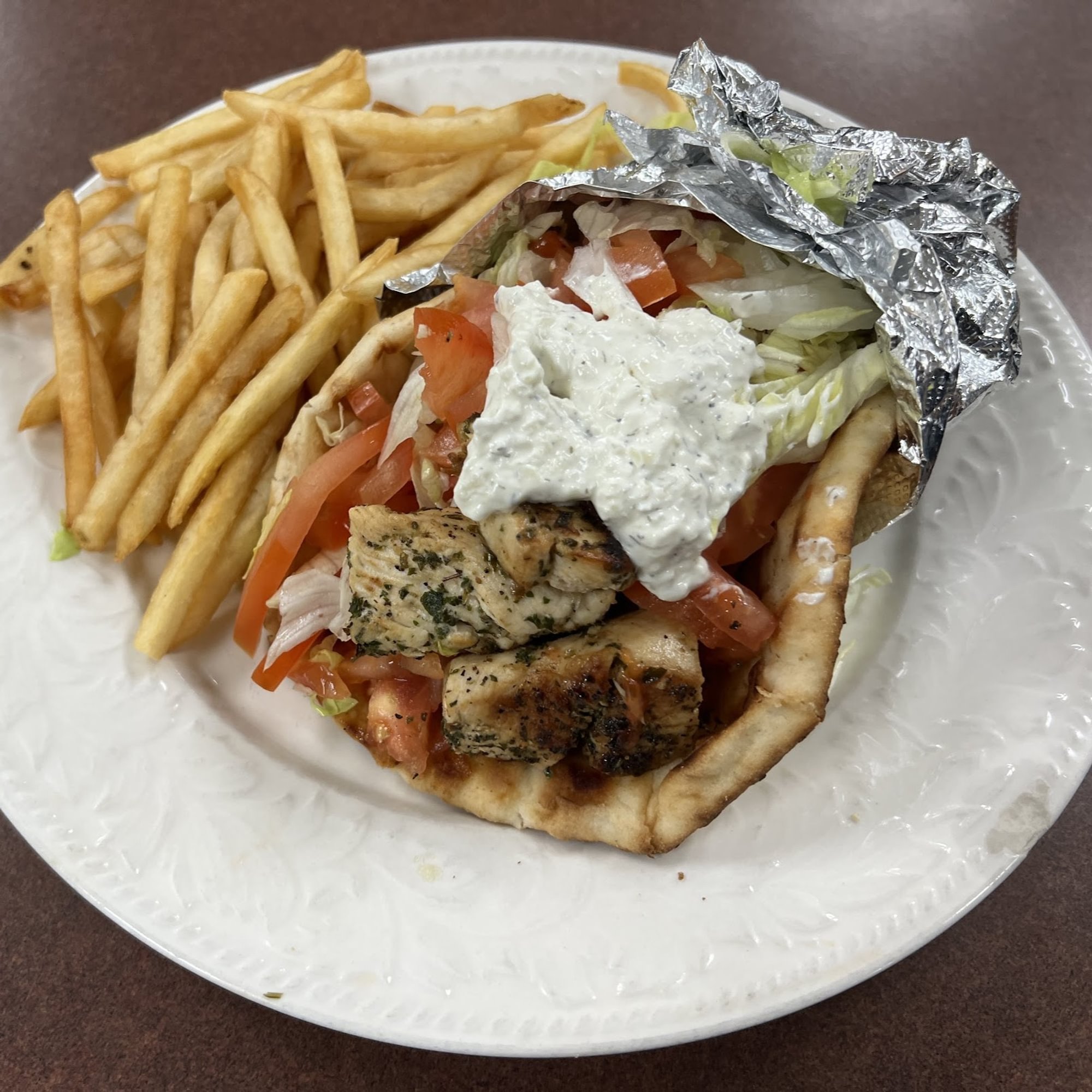 Chicken Souvlaki in a Pita
