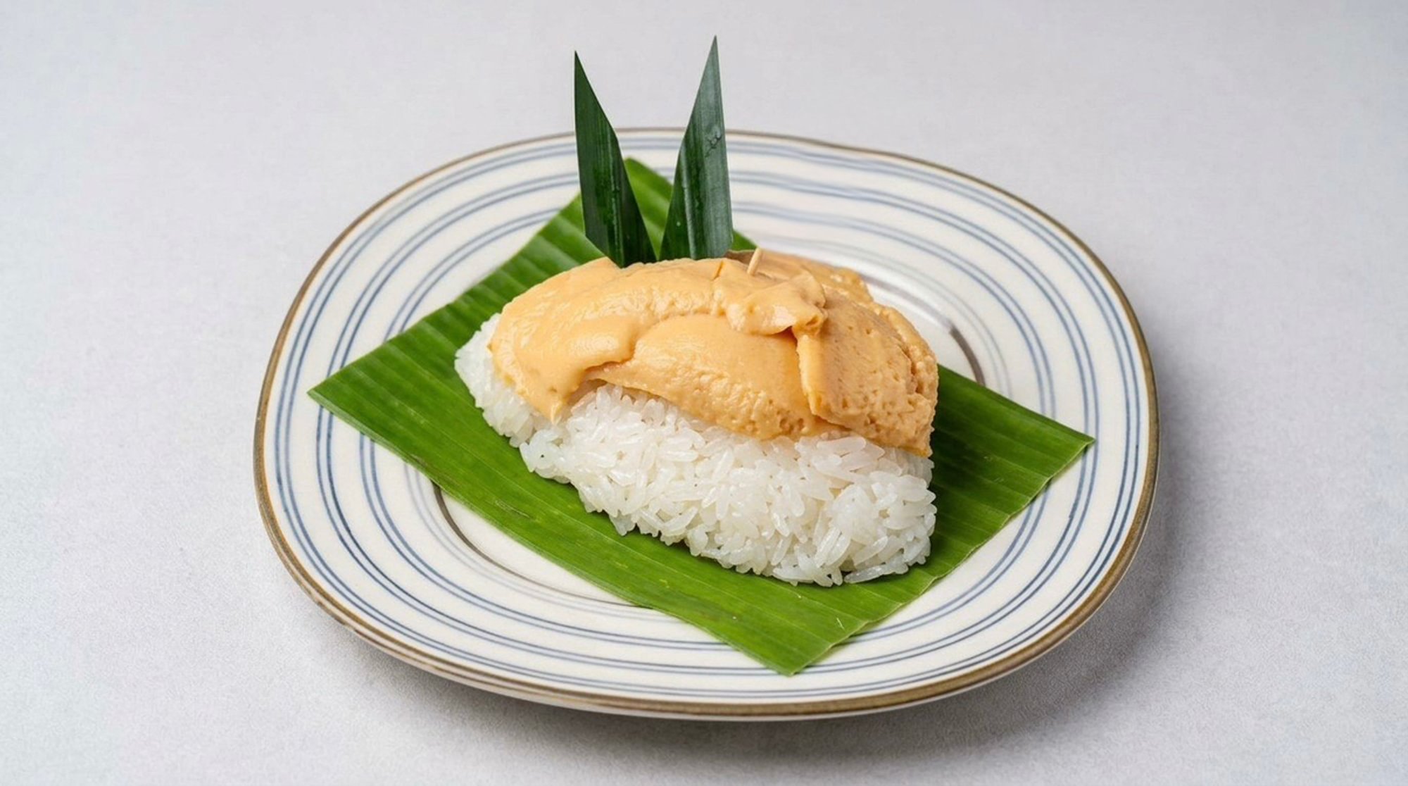 Egg custard With Sweet Sticky Rice