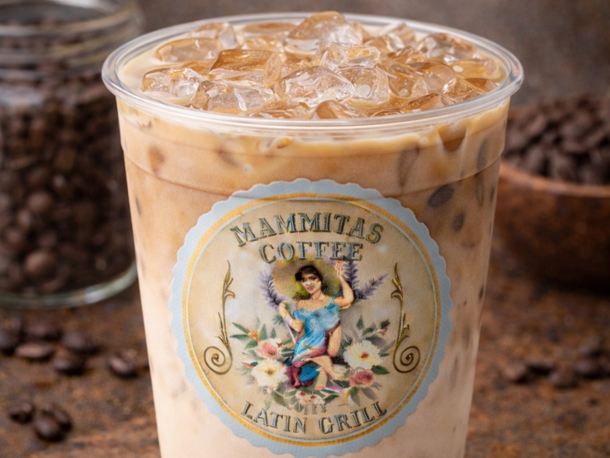 Iced Cafe con Leche (.)