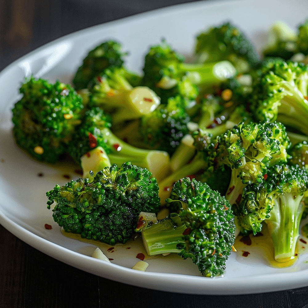 Broccoli Baked in Garlic and Olive Oil