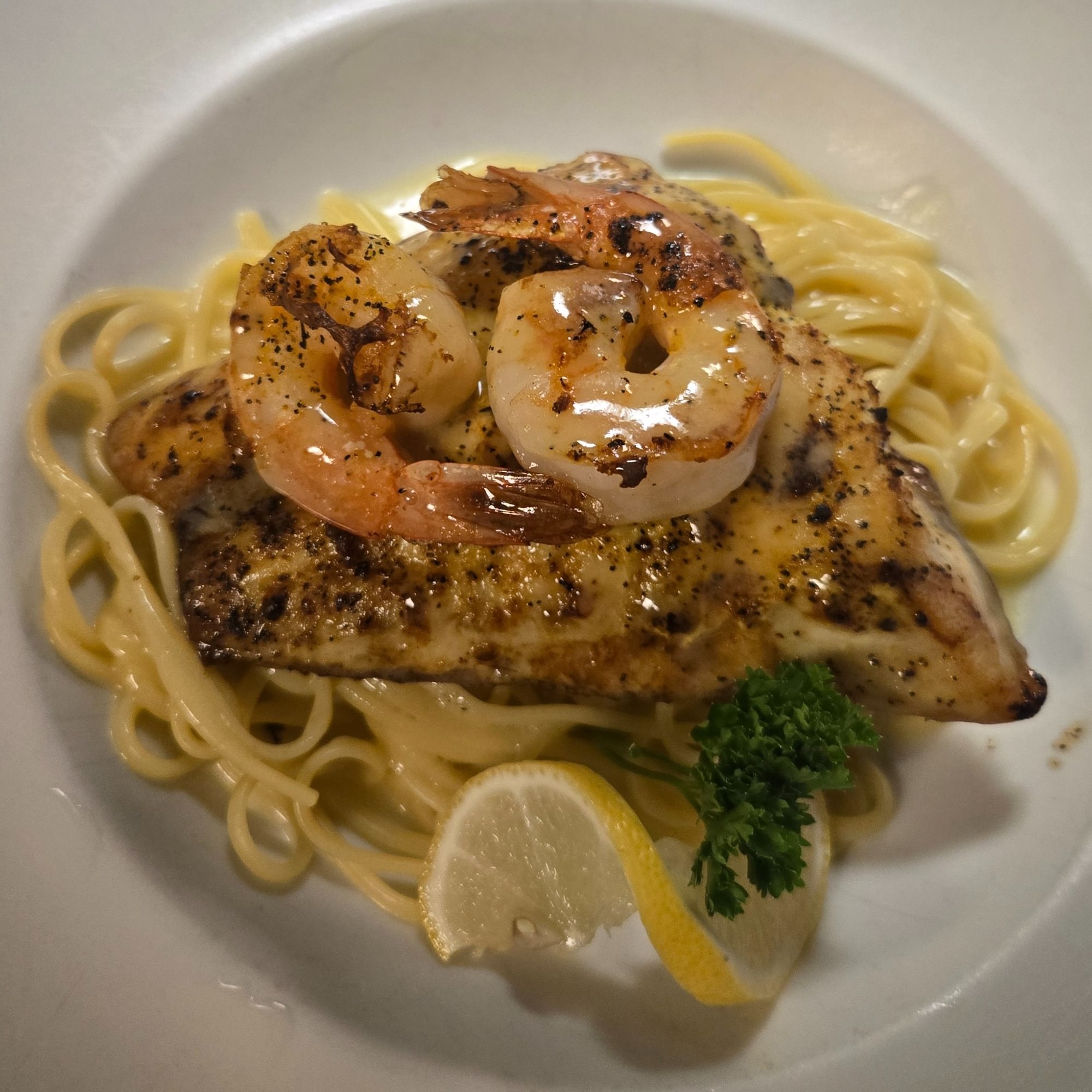 Lemon Pepper Snapper & 2 Shrimp