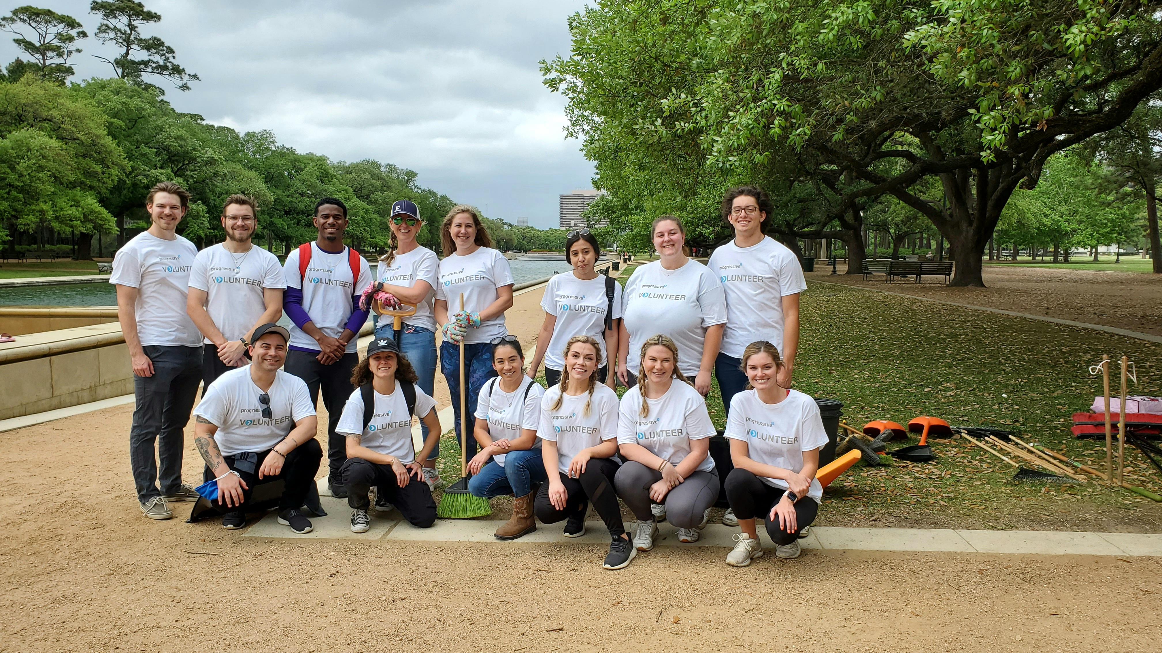 Progressive Houston team during Earth Day