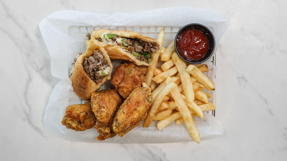 Philly Steak + 5pcs Wing Combo