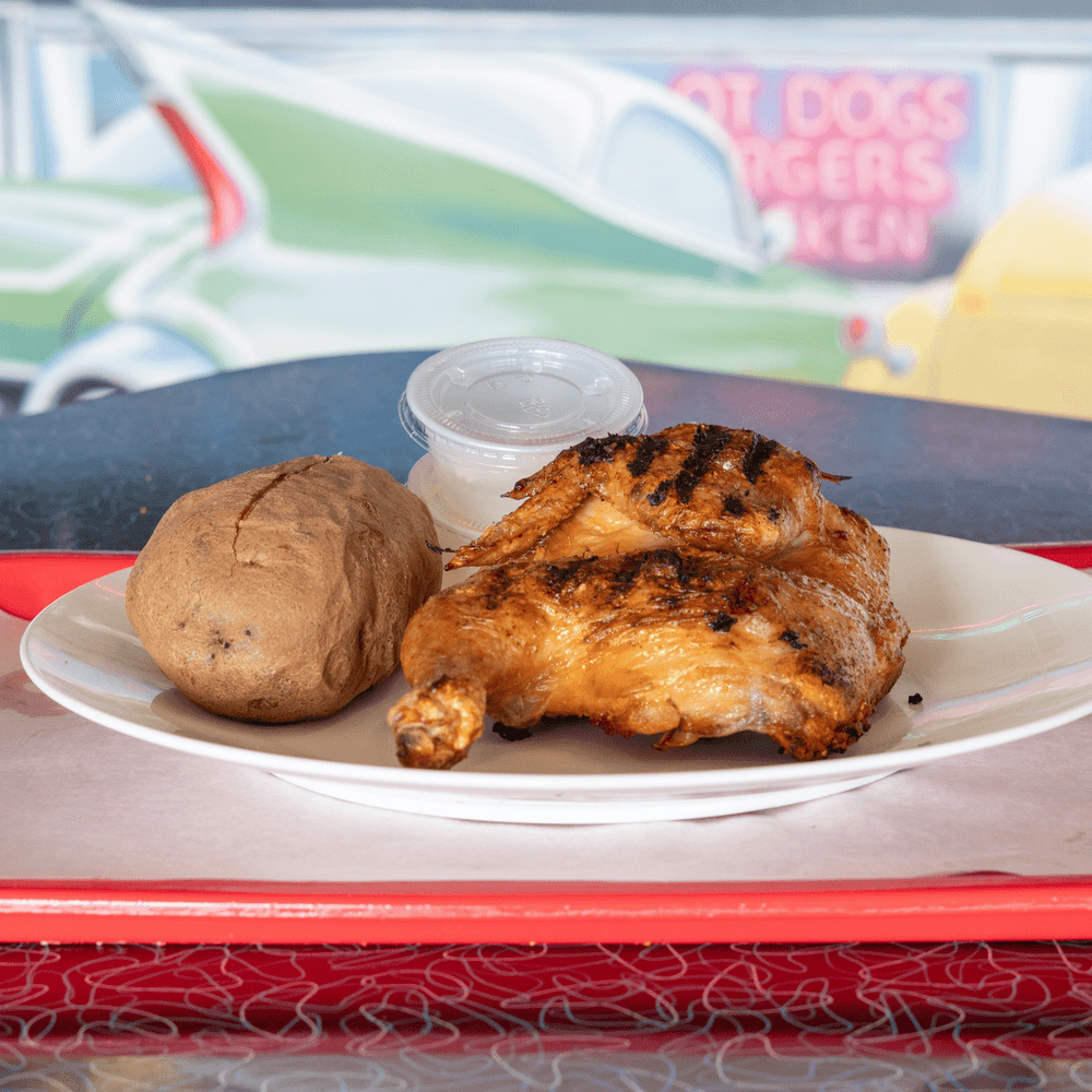 Half Roasted Chicken Dinner