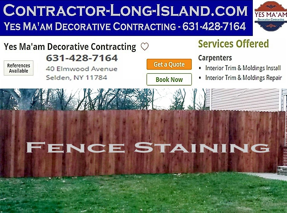 Fence Staining | 631-428-7164 | Contractor Long Island