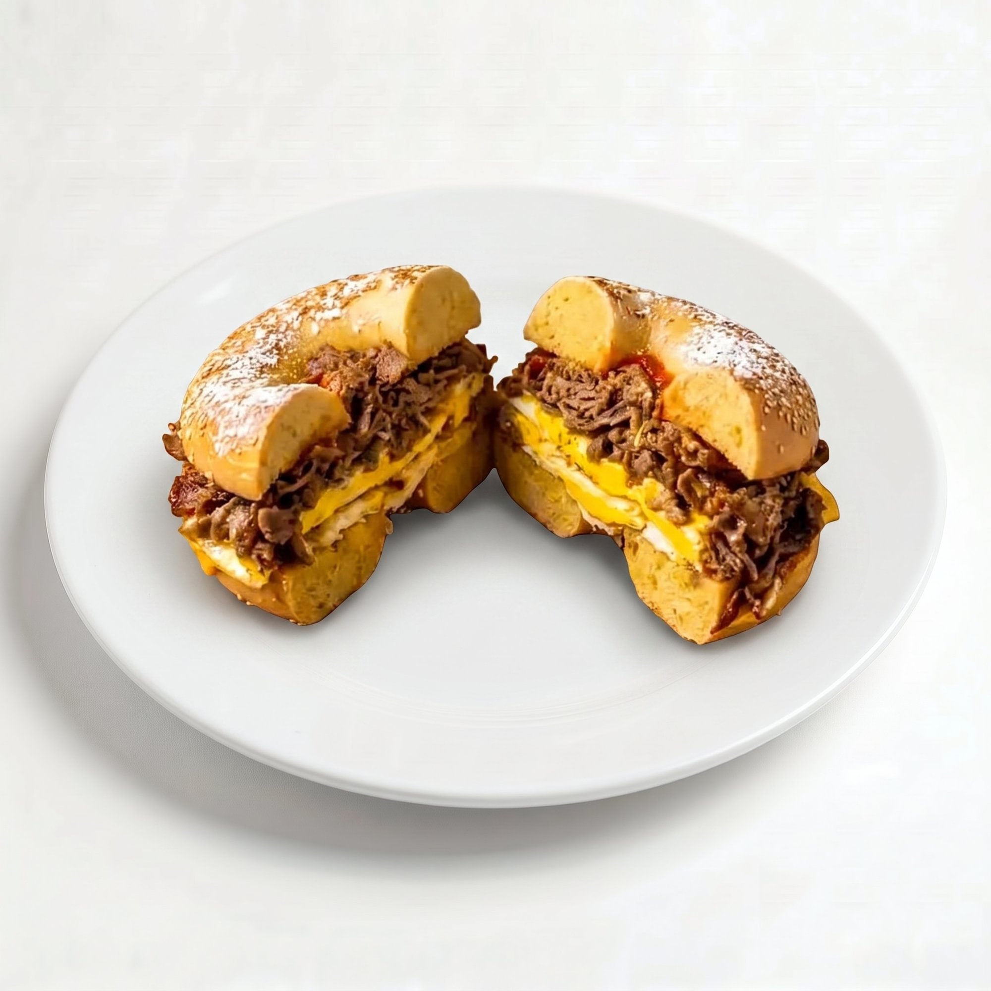 Steak, Egg and Cheese Sandwich