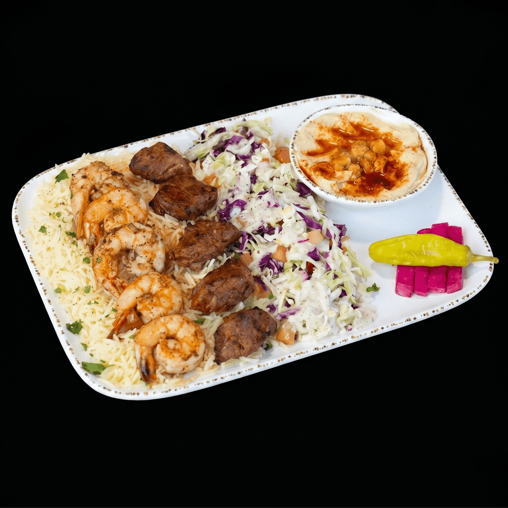Surf and Turf Kebab Plate