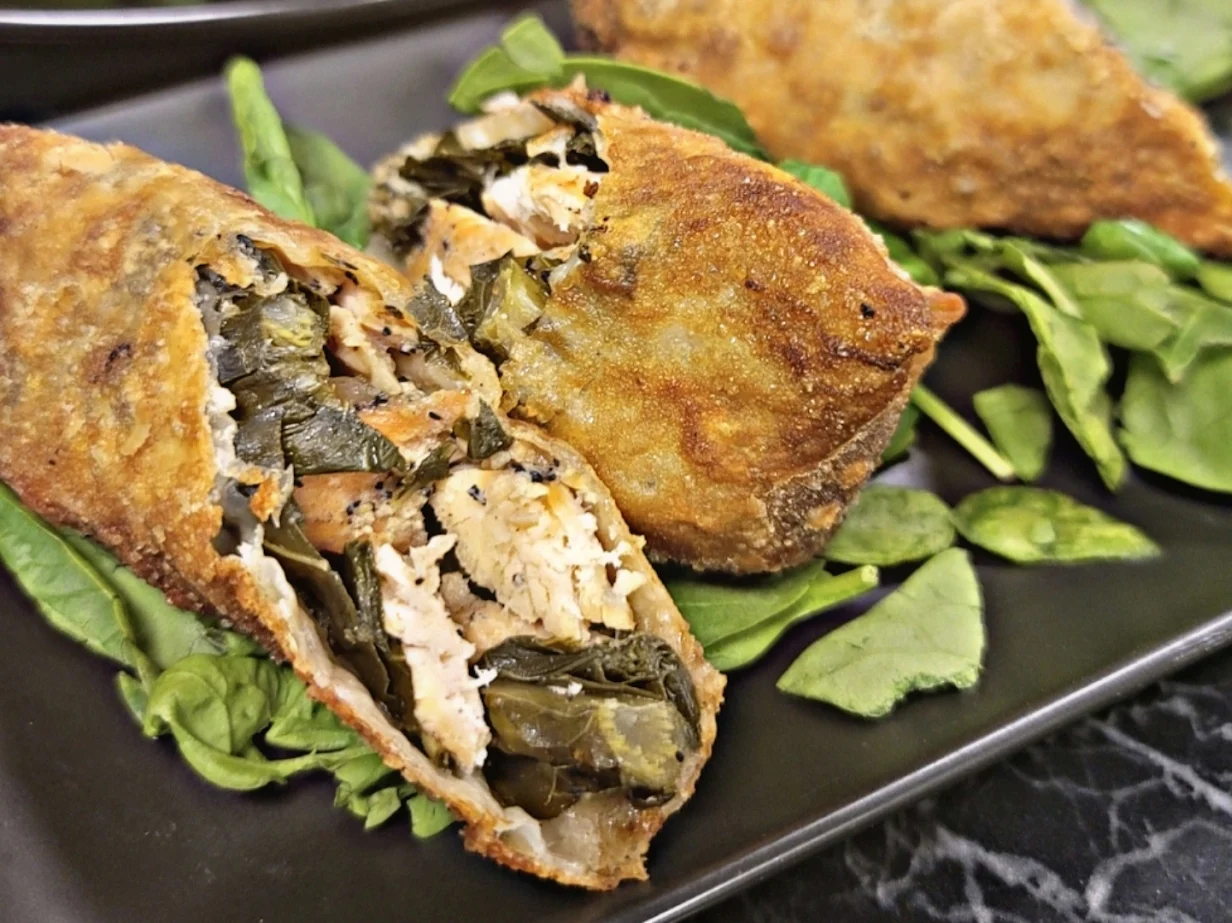 Chicken & Collard Green Egg Rolls