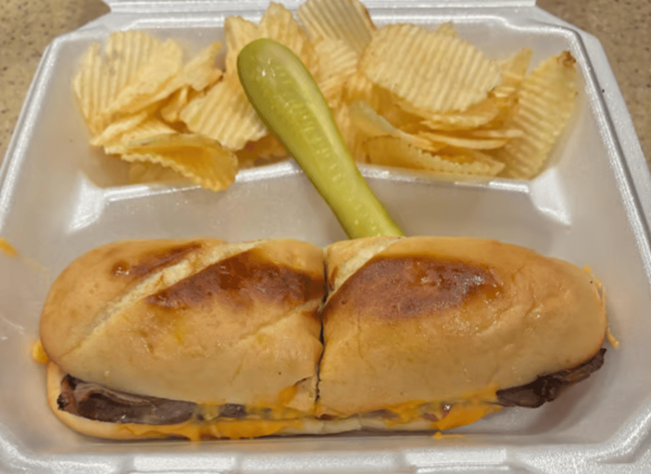 B.B.C. Beef Bacon and Cheddar Sandwich