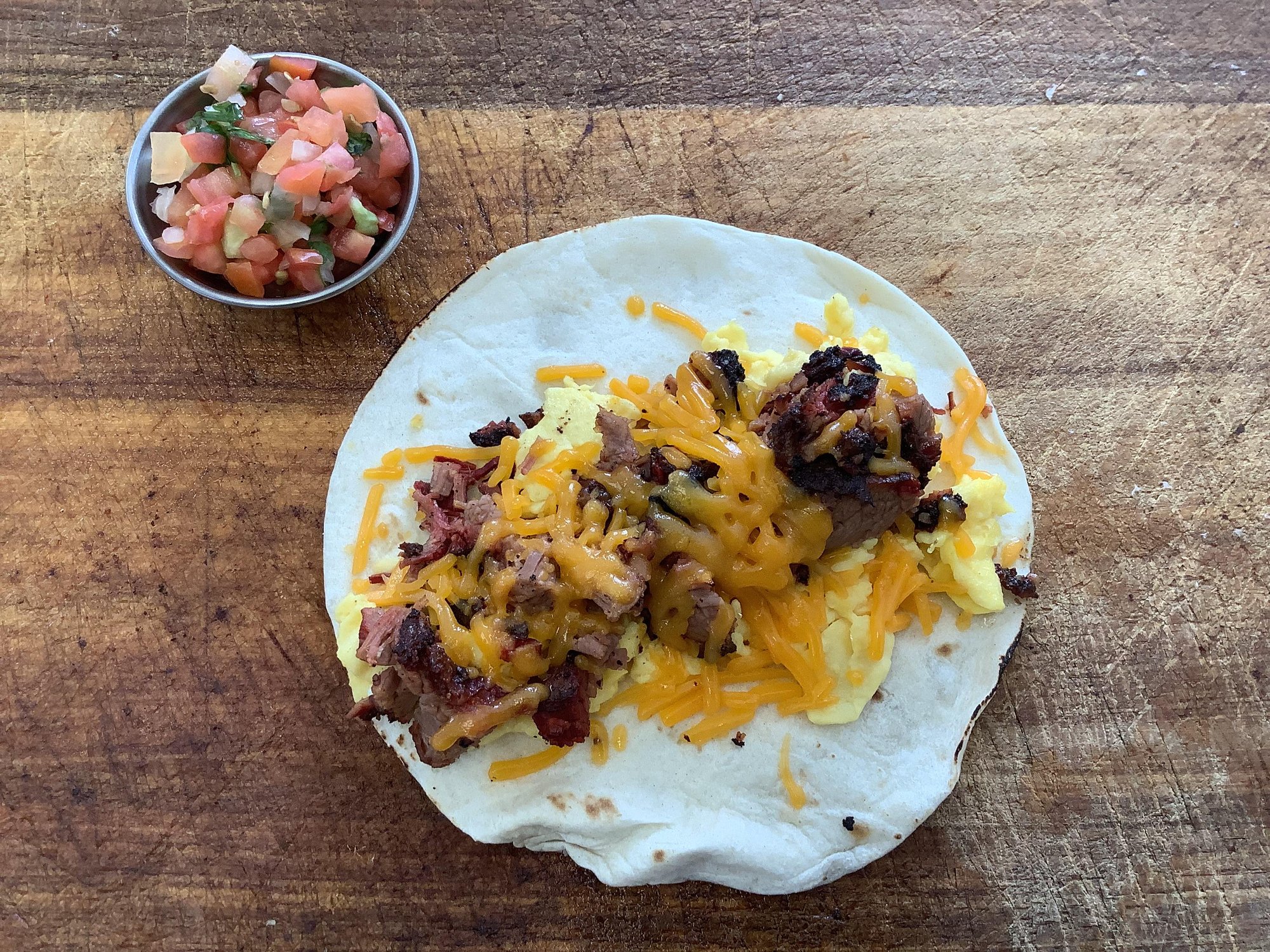 Brisket, Egg, and Cheese