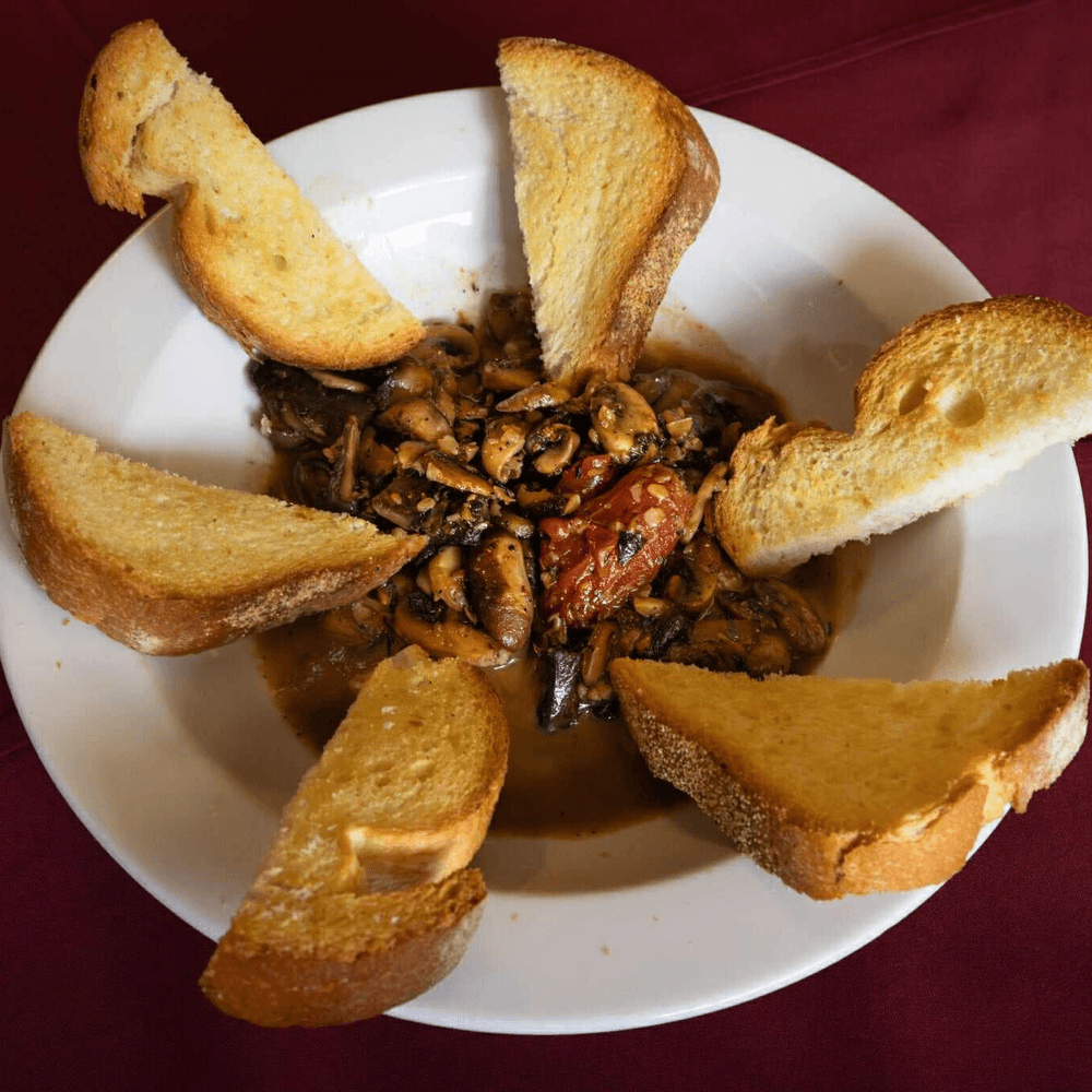 Funghi Al Funghetto with Toast Points