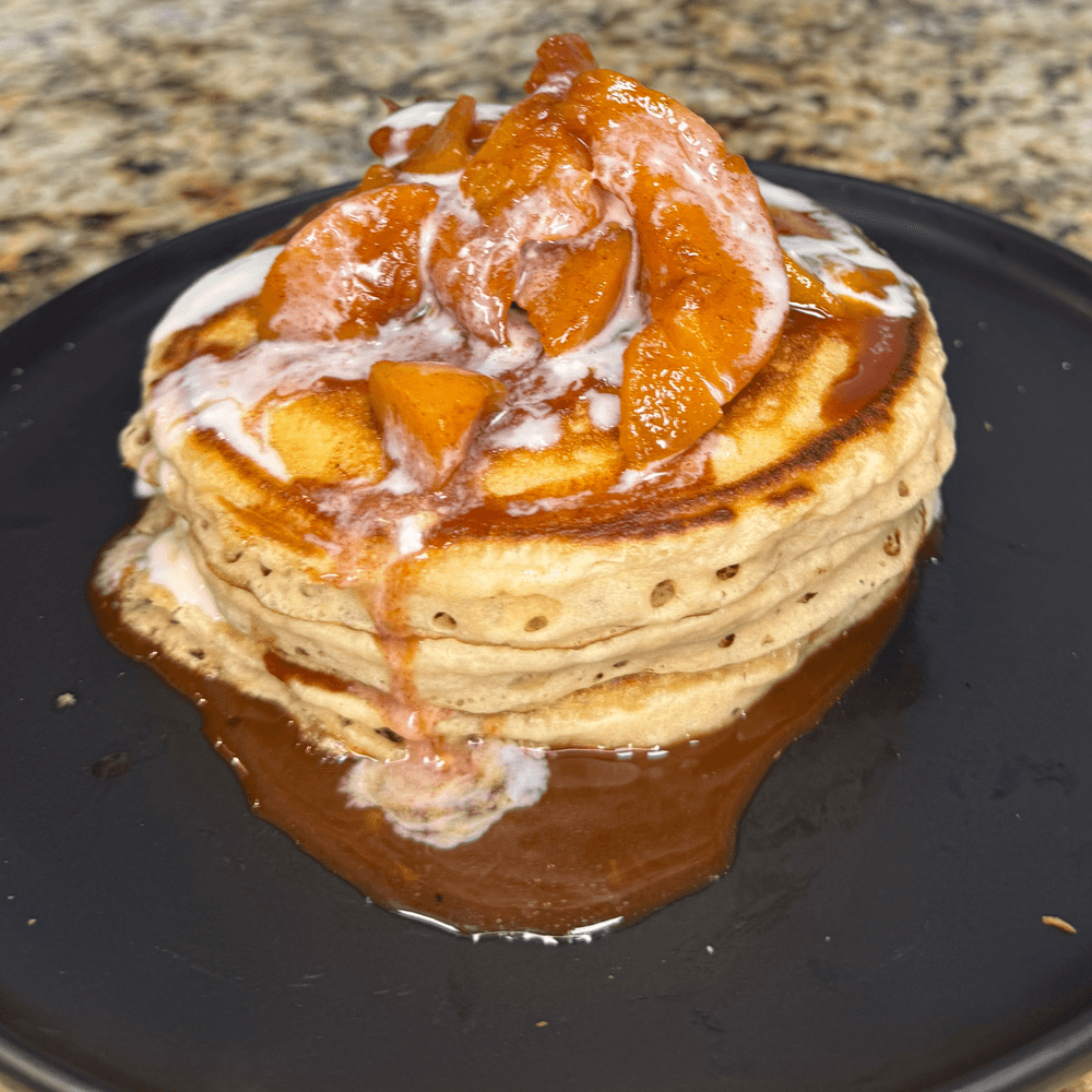 PEACHES AND CREAM PANCAKES