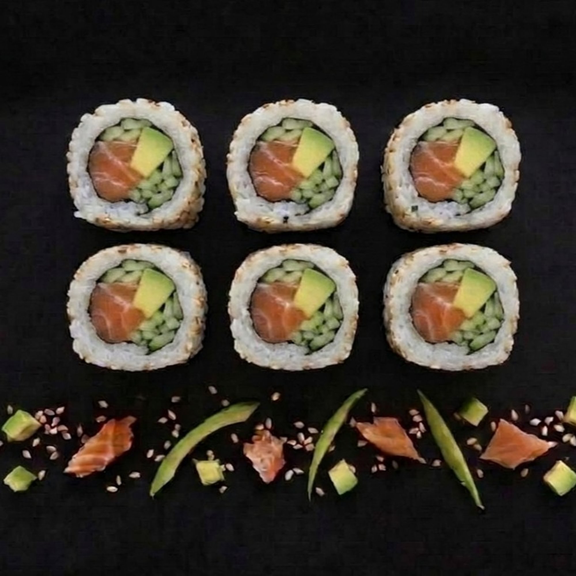 Salmon Cucumber Avocado Roll - Alaska