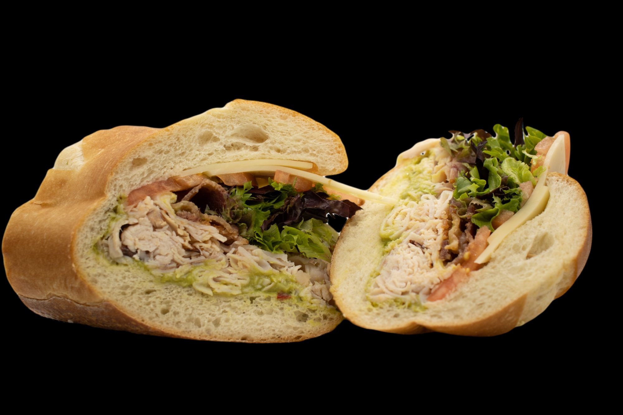 Turkey Bacon Guacamole Sandwich