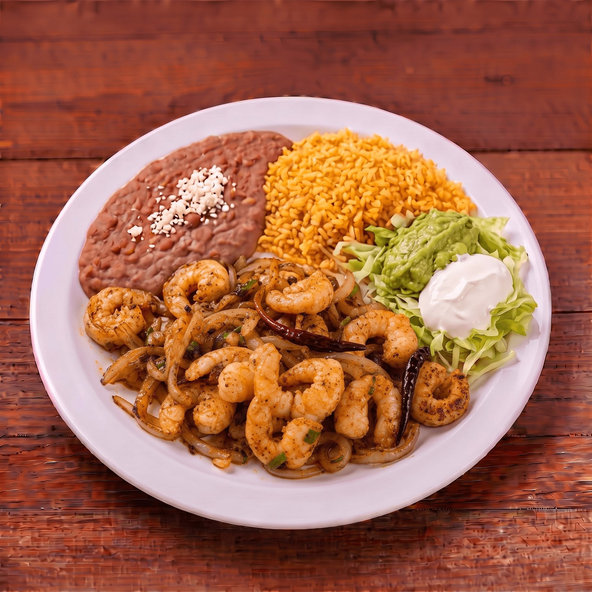 Shrimp a la Plancha (Grilled Shrimp) Plate