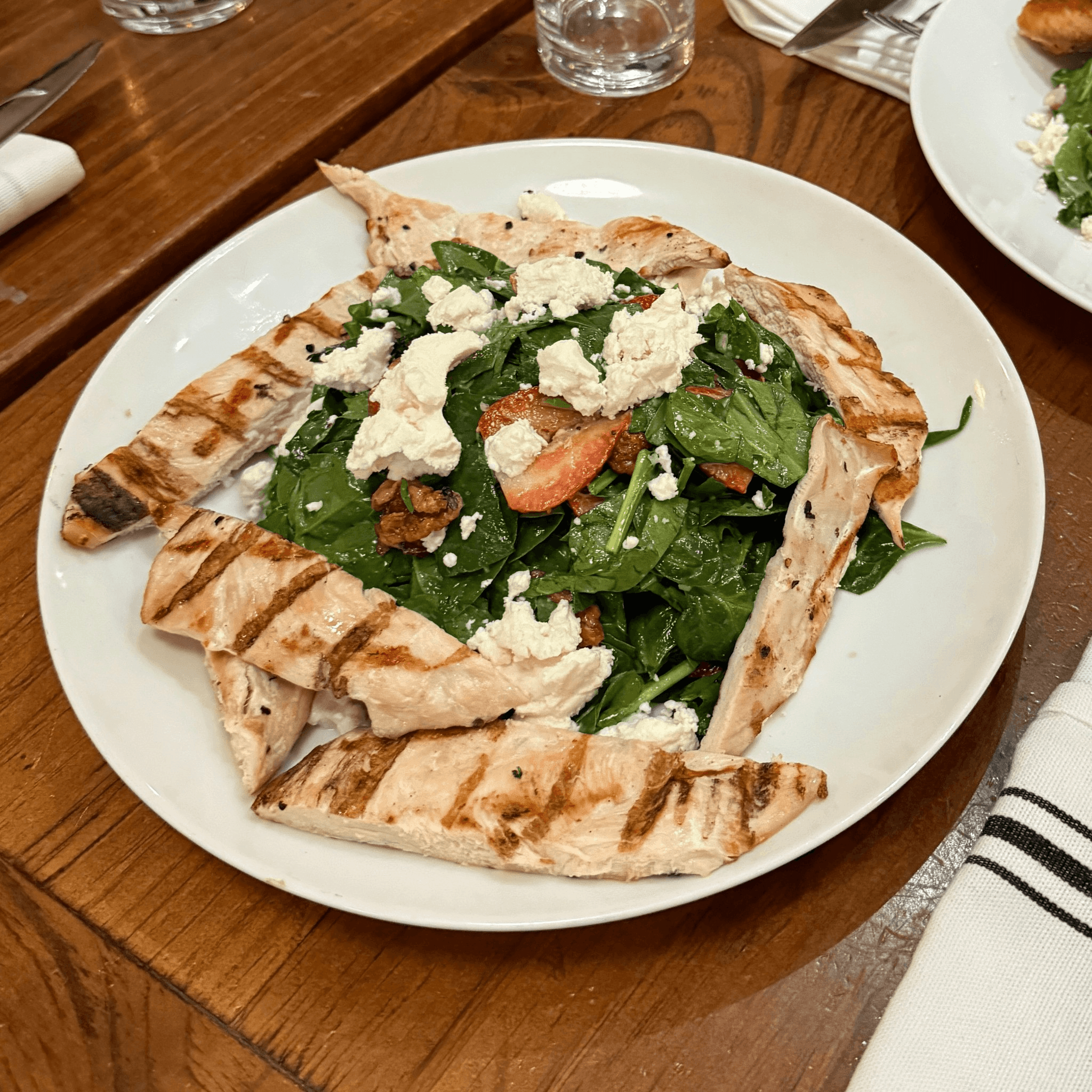 Grilled Chicken Spinach Salad