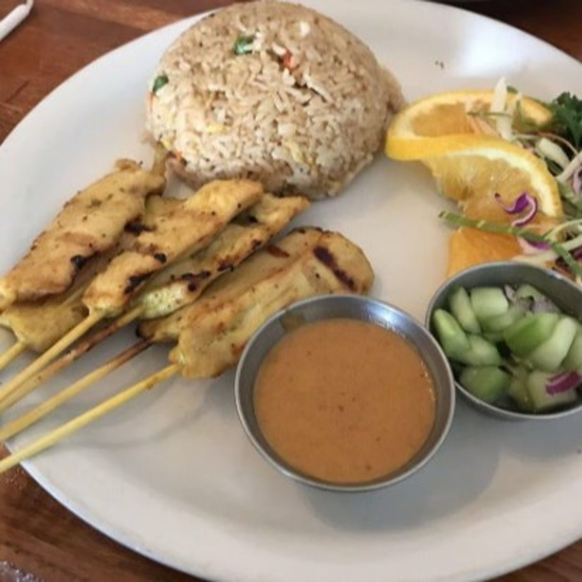 Chicken Satay w/ Fried Rice