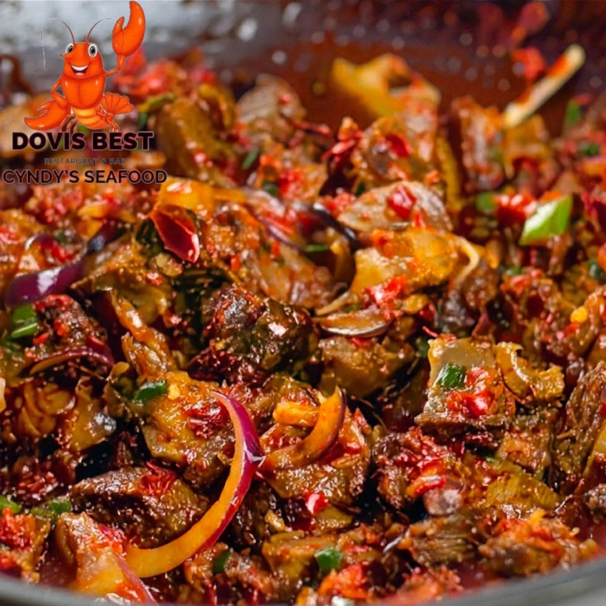 Spicy Goat with White Rice, Boiled Plantains, White Yams