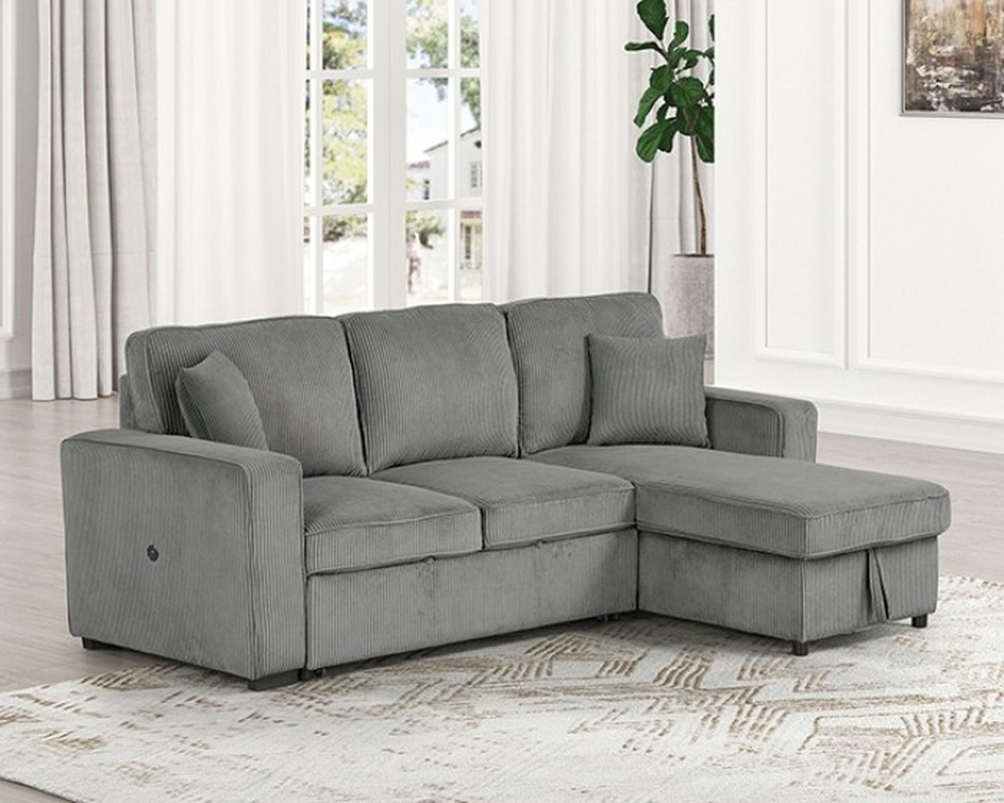 Yves Sofa Sleeper w/ Chair - Dark Gray
